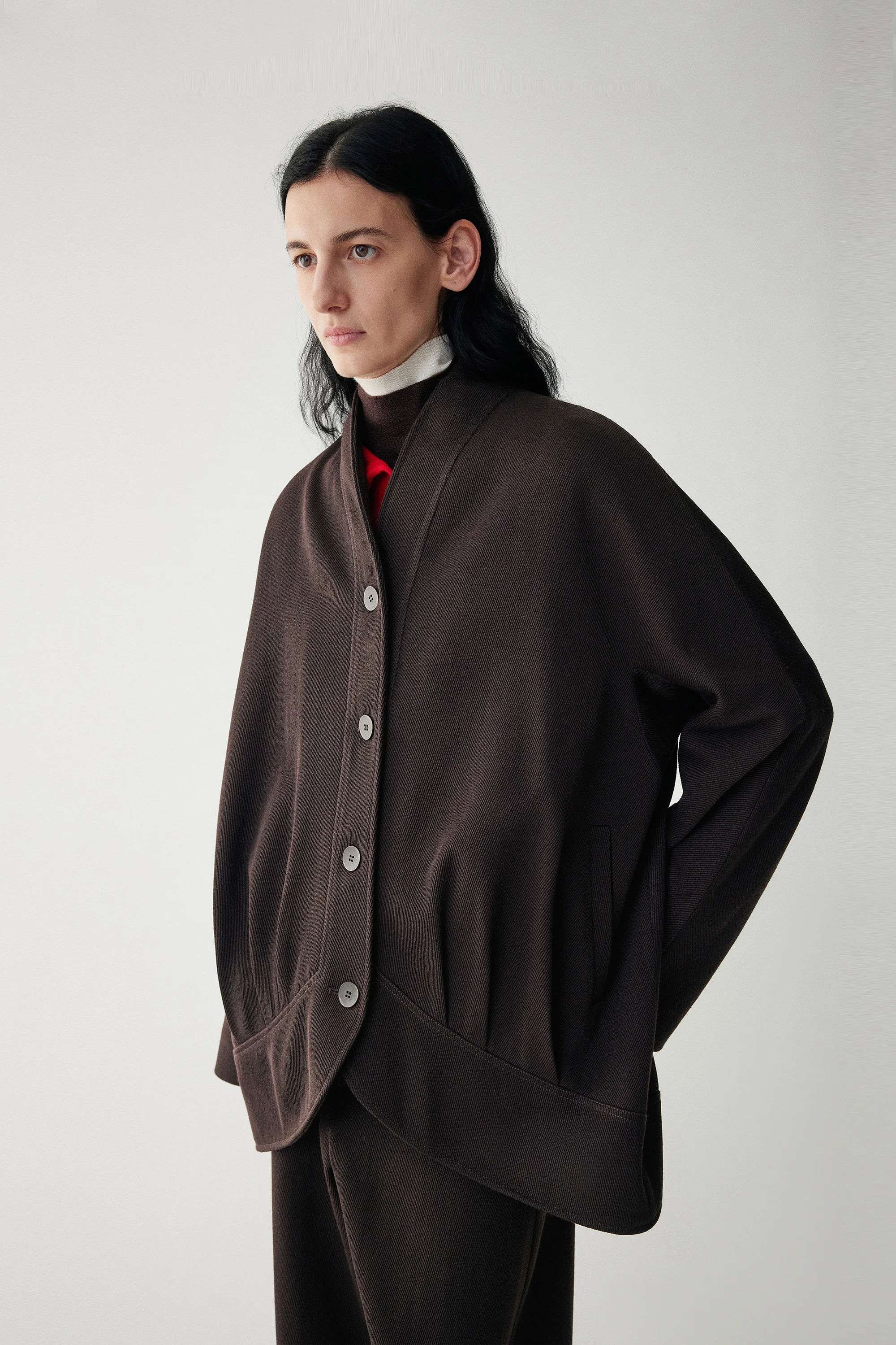 Chinese-inspired Wool Coat