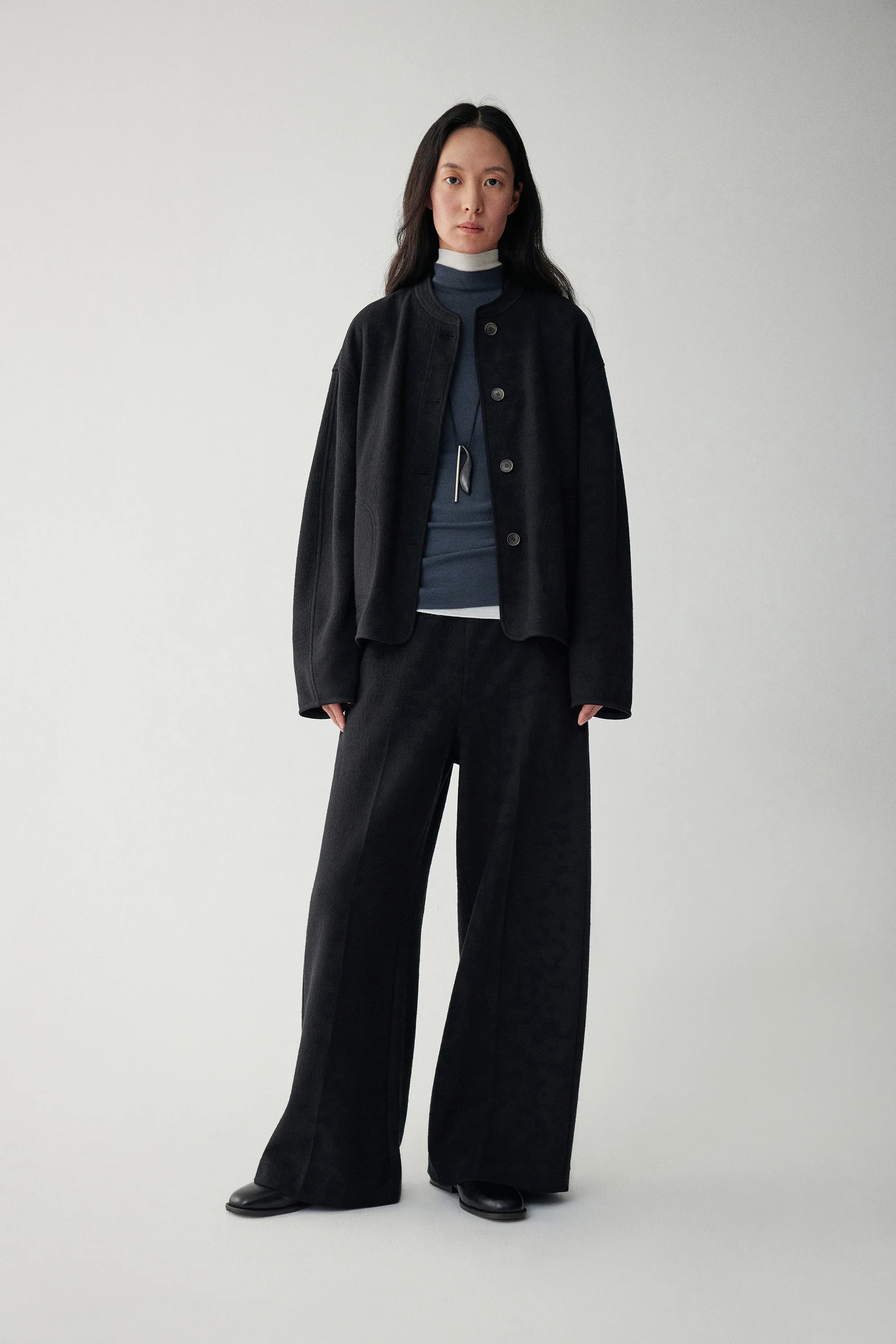 Cocoon Wool Coat - Image 13