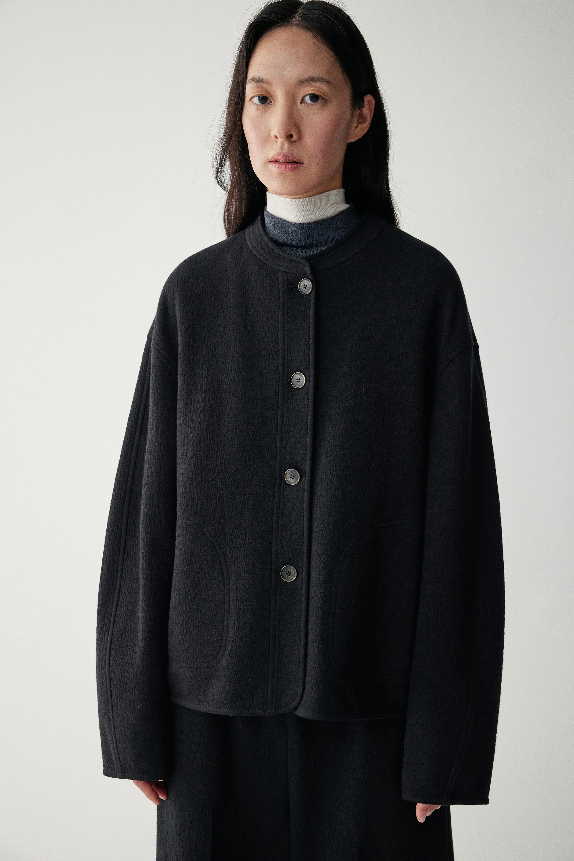 Cocoon Wool Coat - Image 15