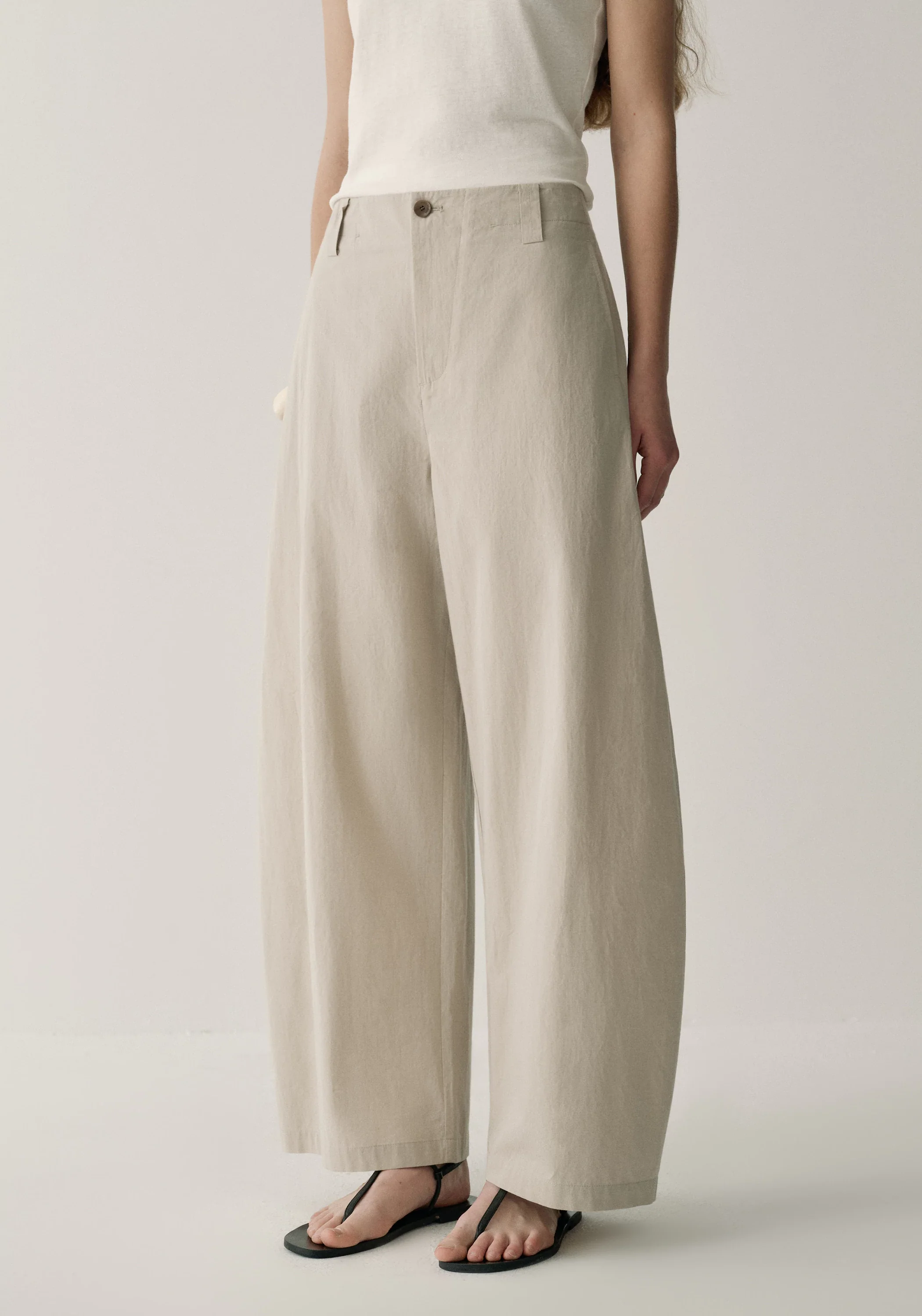 Cotton Cropped Pants - Image 15