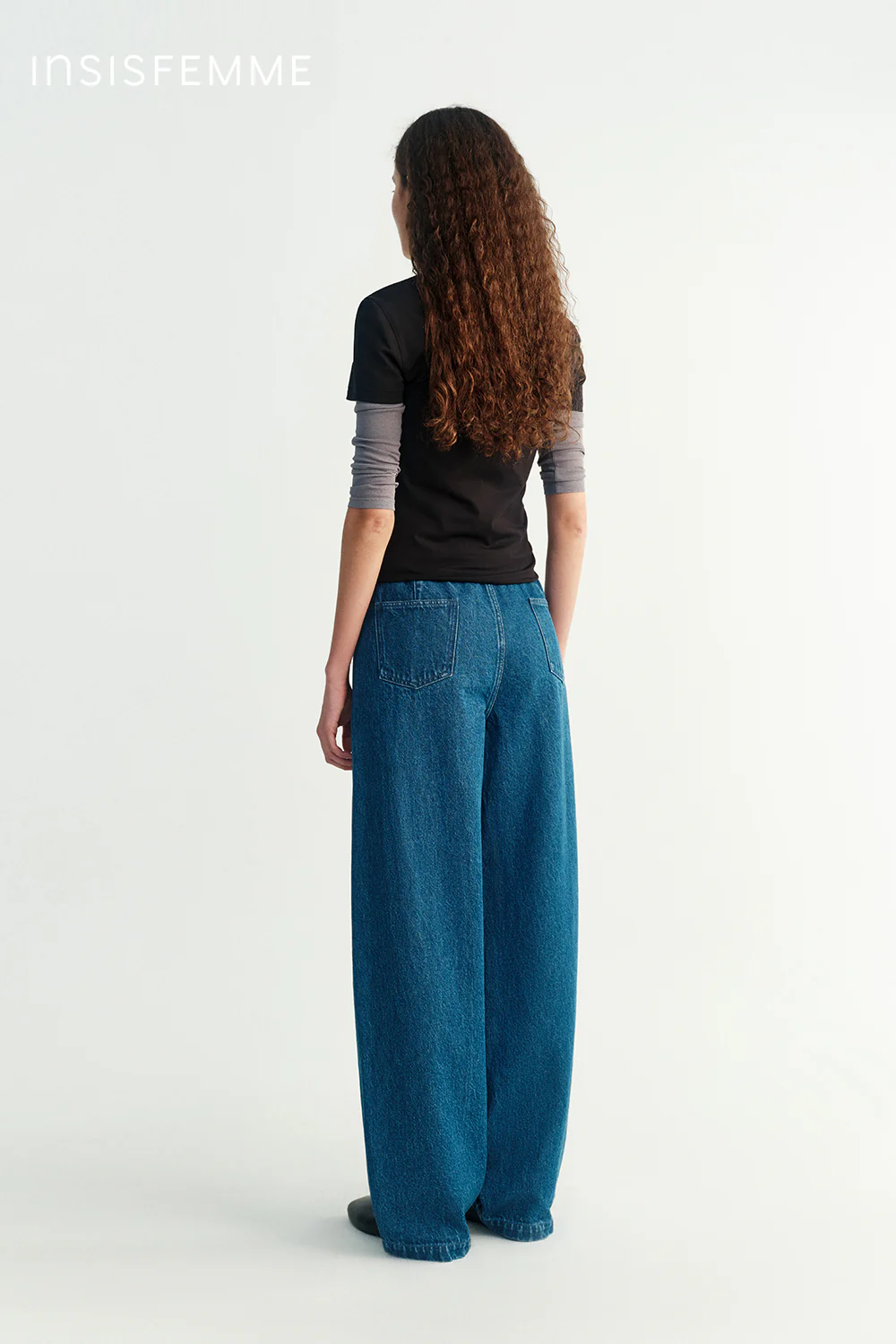 Cotton-linen Curved Jeans - Image 23