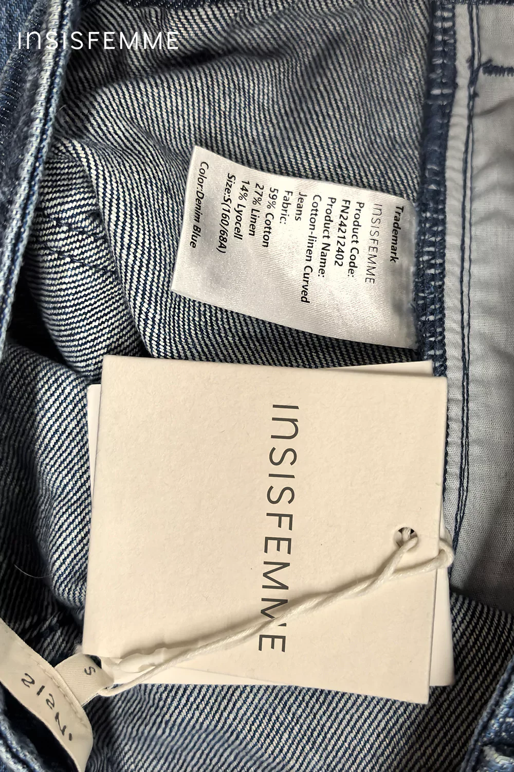Cotton-linen Curved Jeans - Image 38