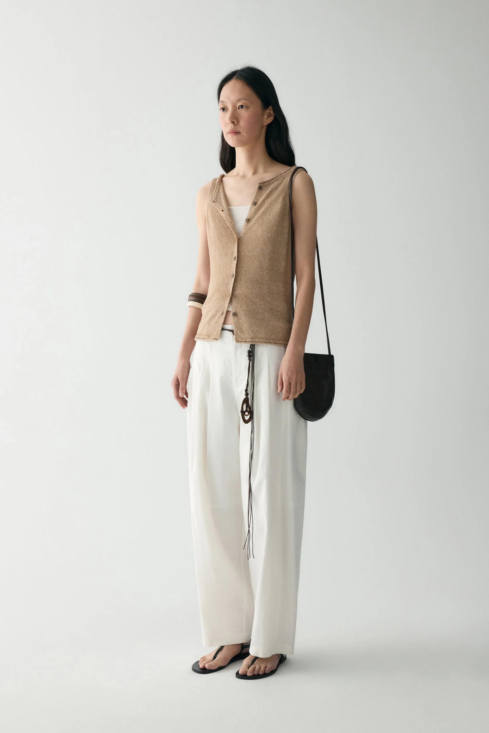 Cotton-linen Pleated Pants - Image 15