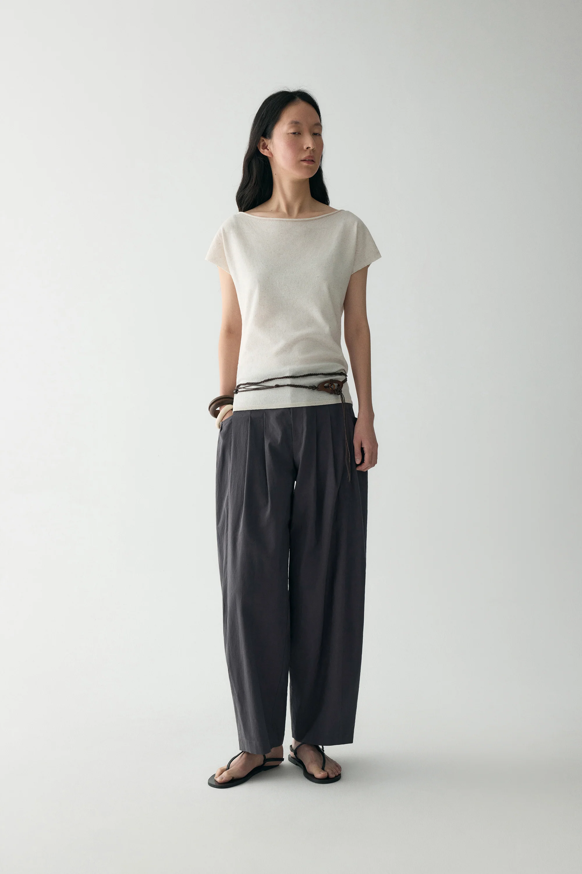 Cotton-linen Pleated Pants - Image 5