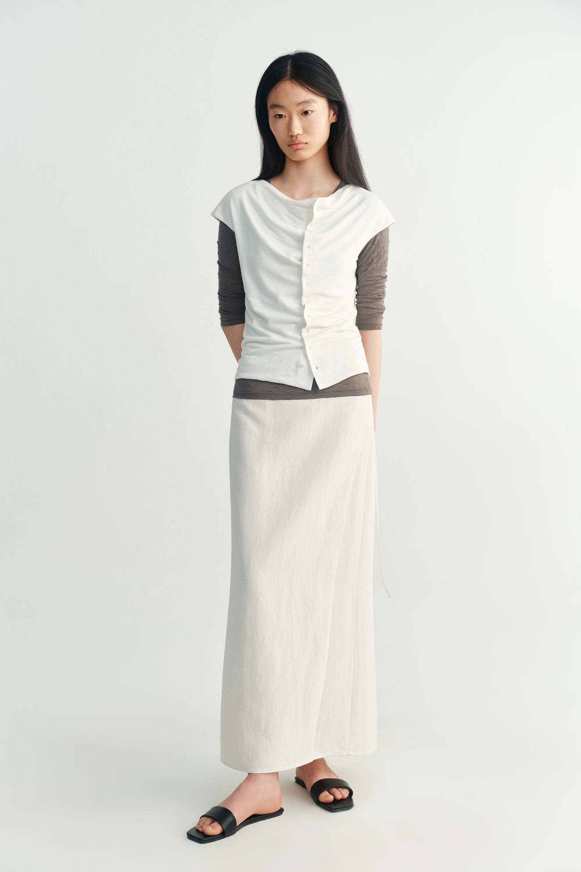 Cotton-linen Retro Top - Image 11