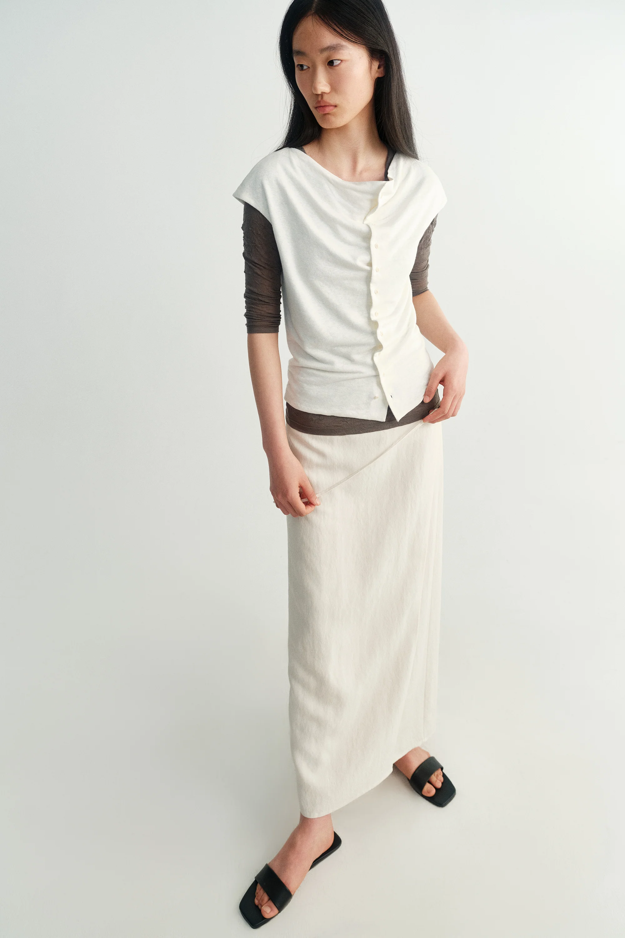 Cotton-linen Retro Top - Image 12