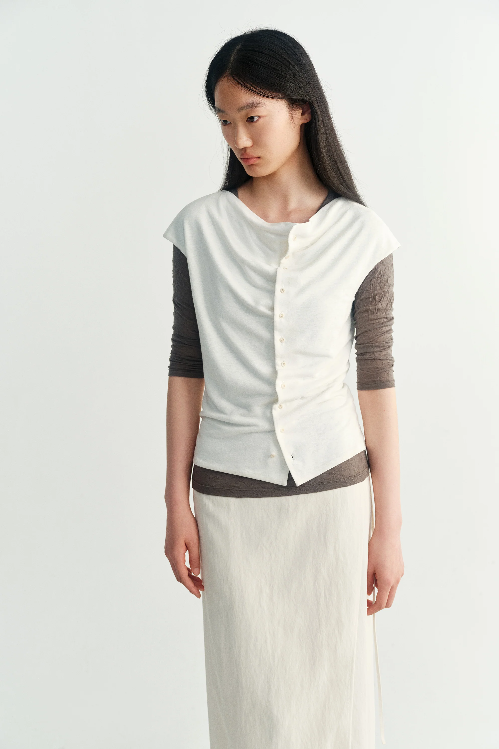 Cotton-linen Retro Top - Image 16