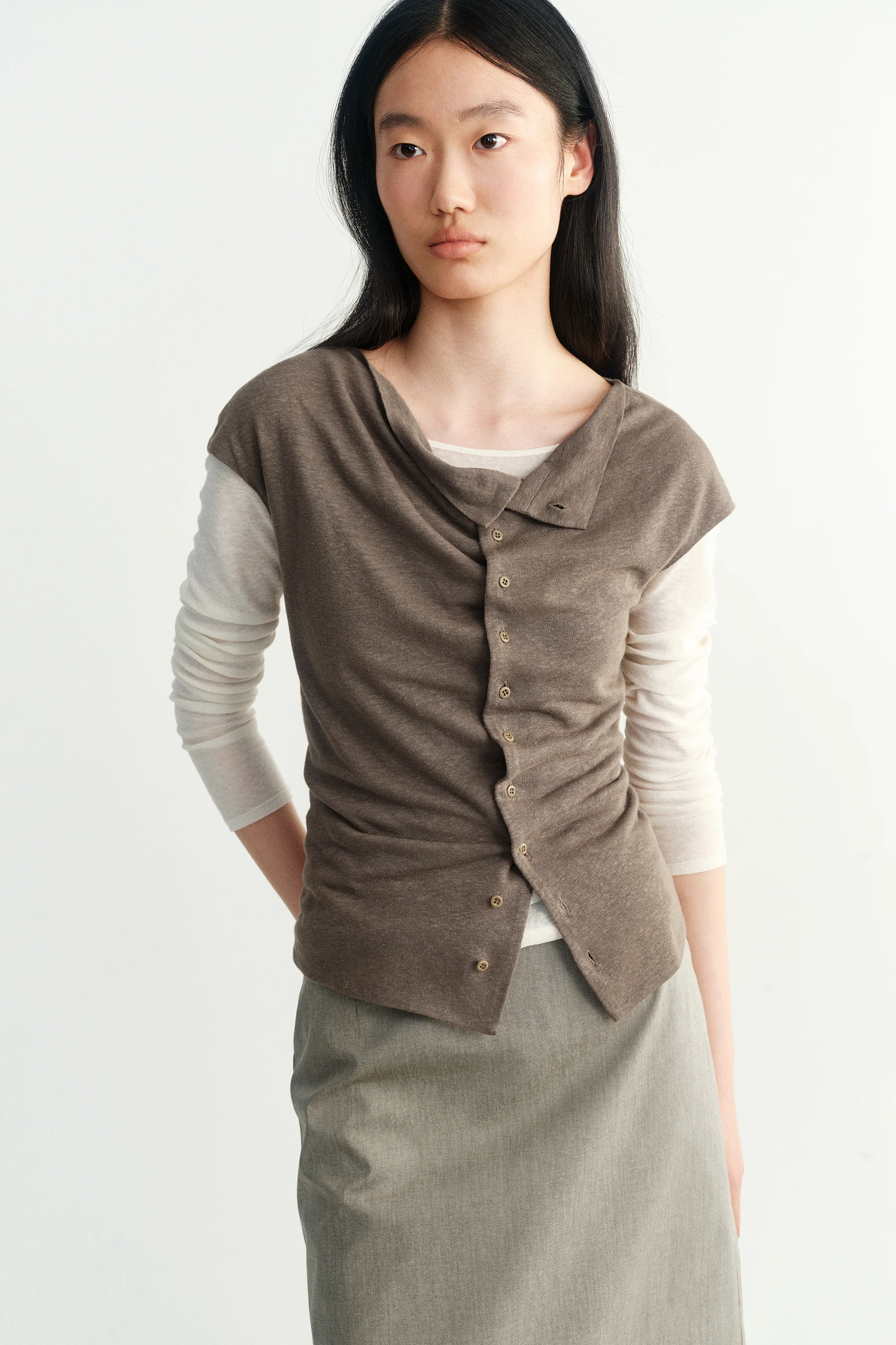 Cotton-linen Retro Top - Image 6