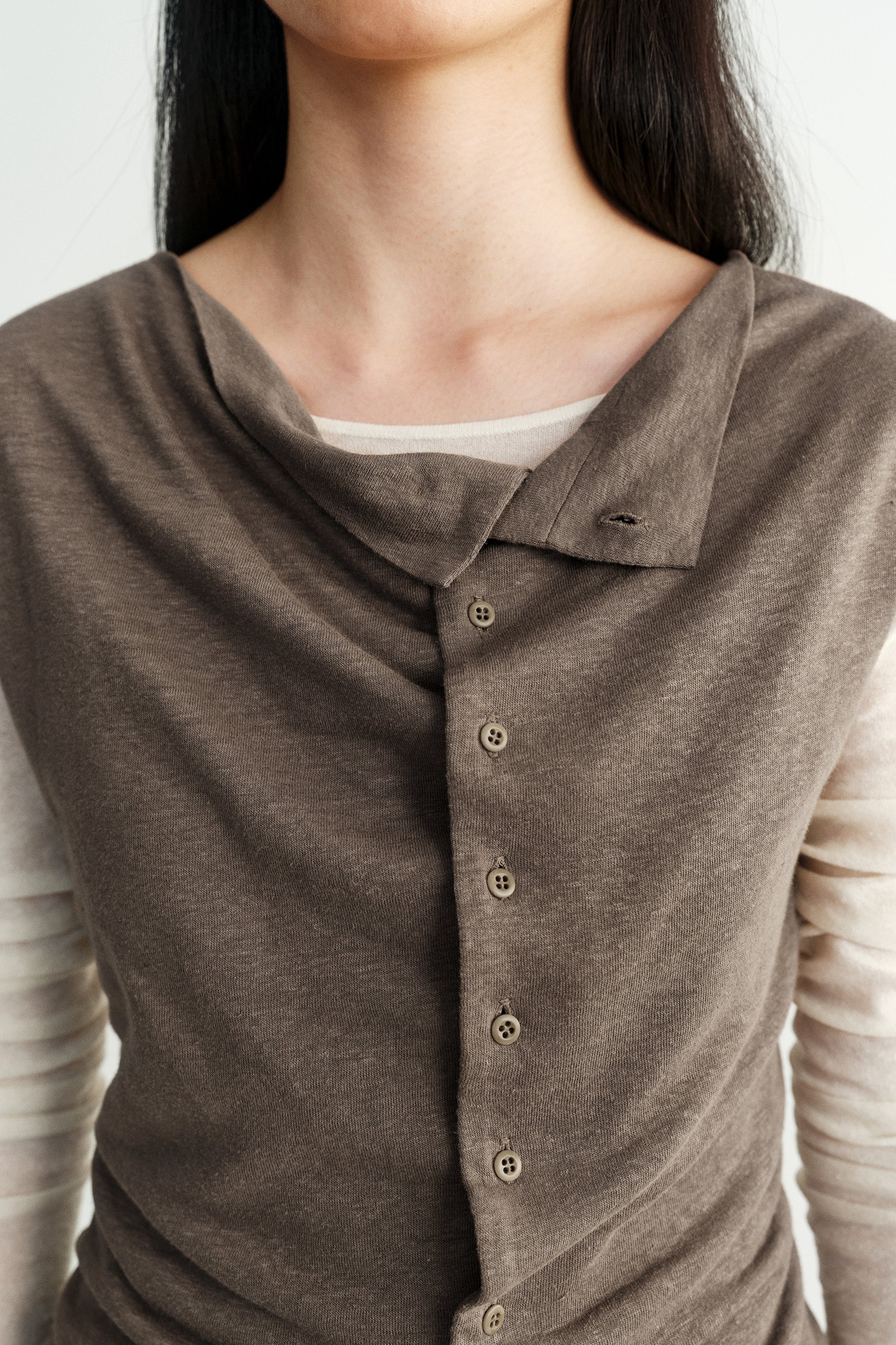 Cotton-linen Retro Top - Image 8