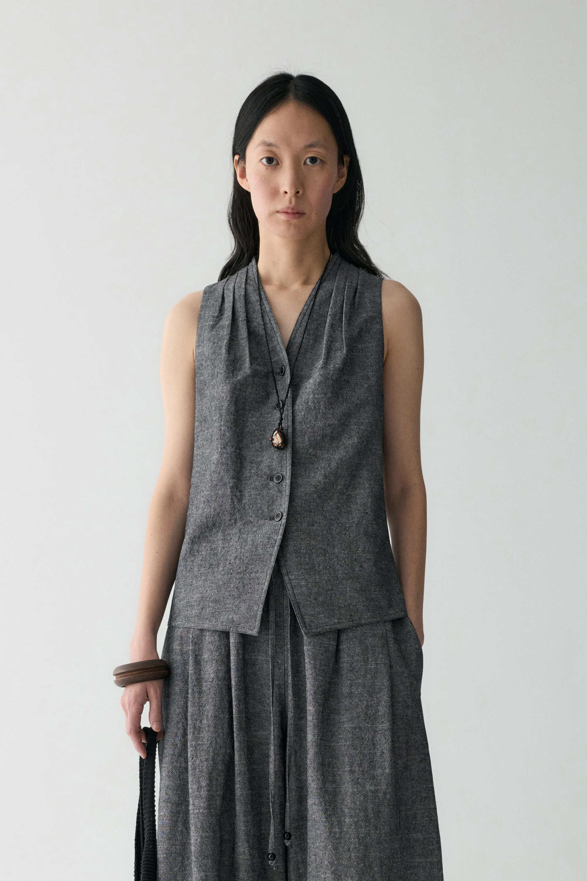 Cotton-linen Vest