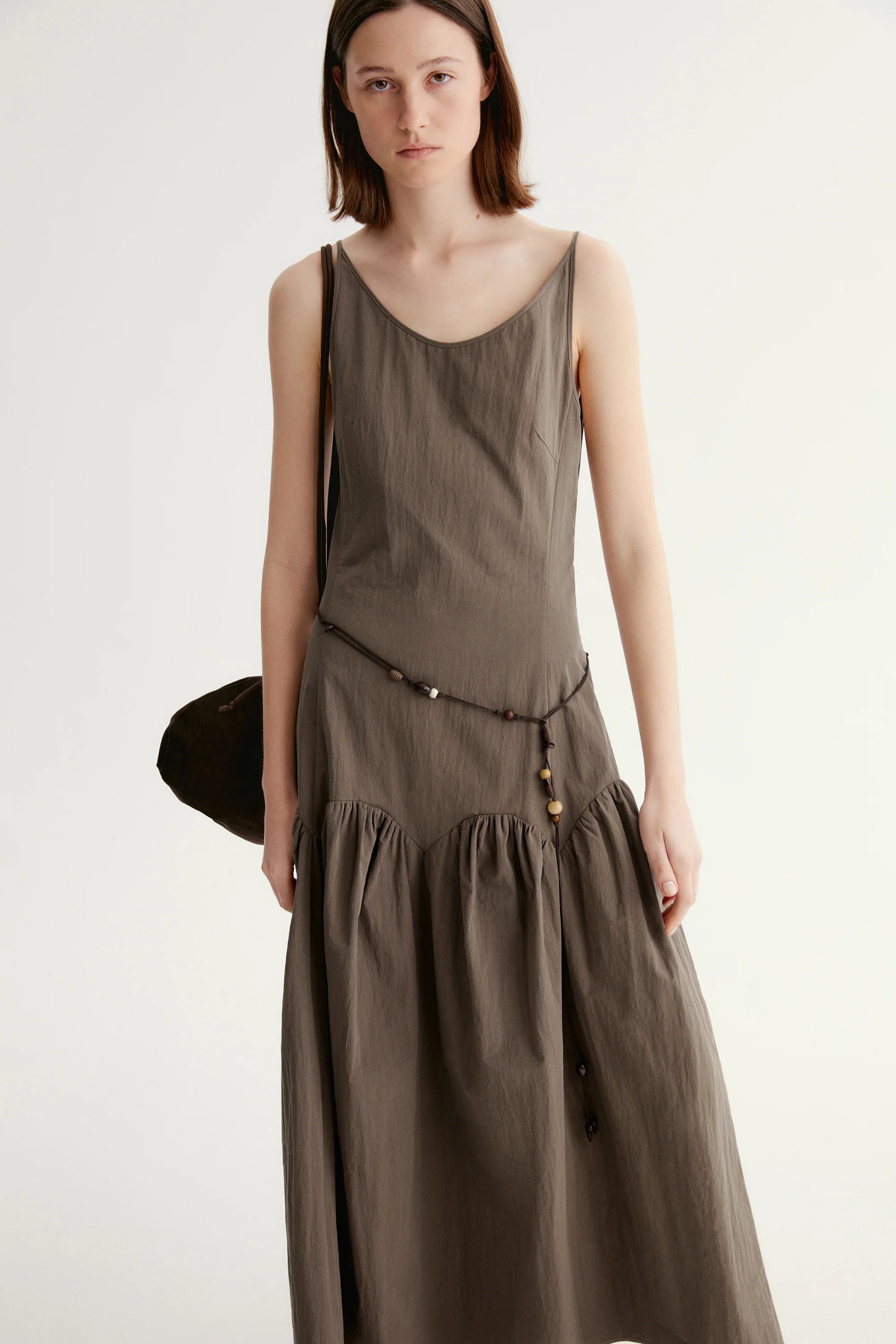 Cotton Pleated Dress - Image 11