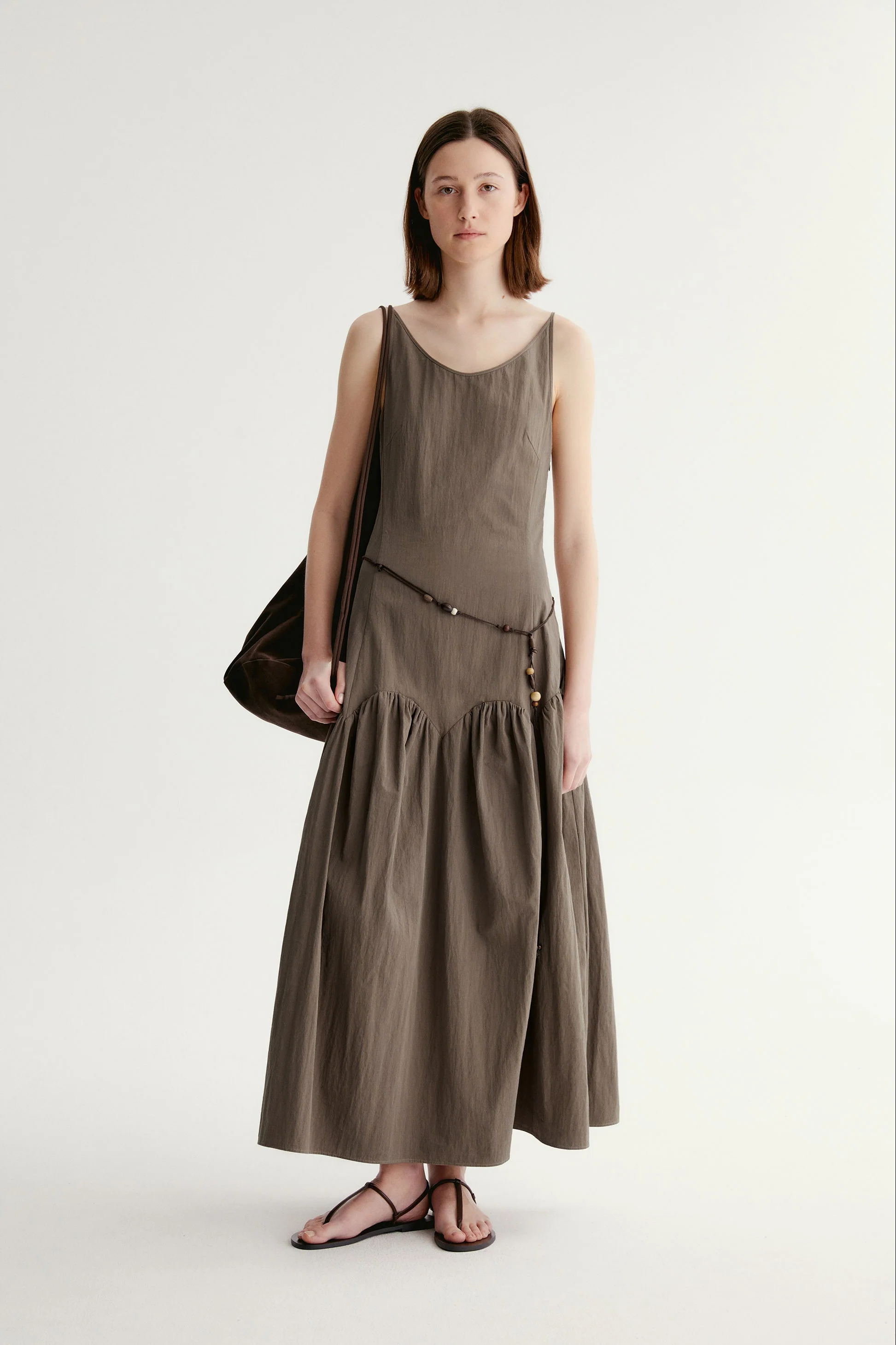Cotton Pleated Dress - Image 2