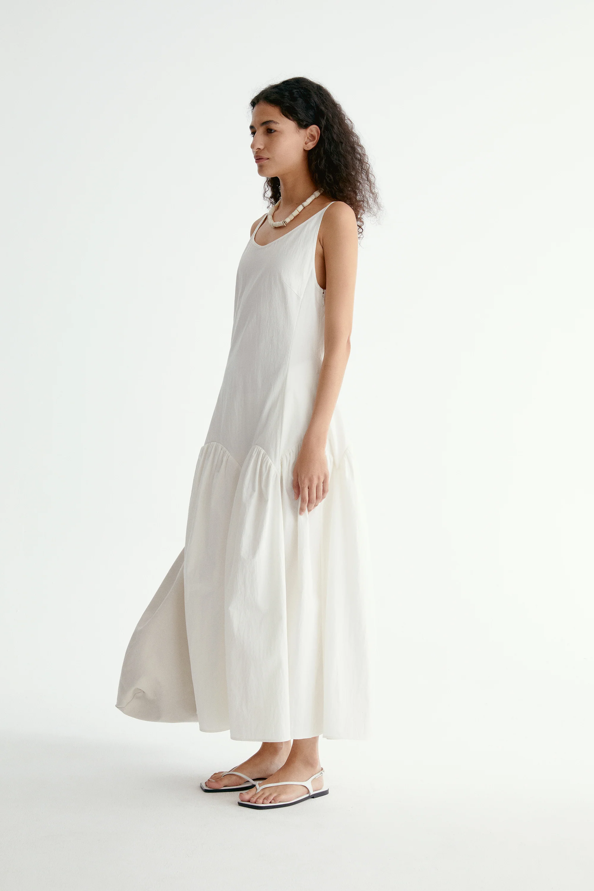 Cotton Pleated Dress - Image 3