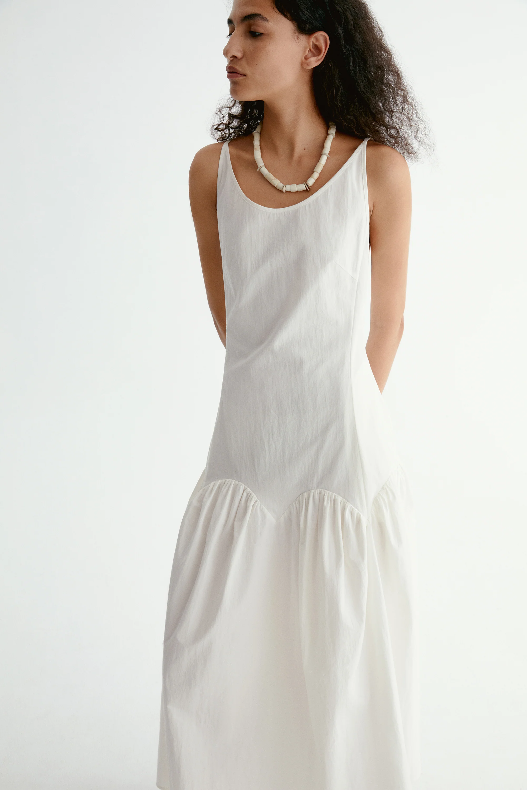Cotton Pleated Dress - Image 5
