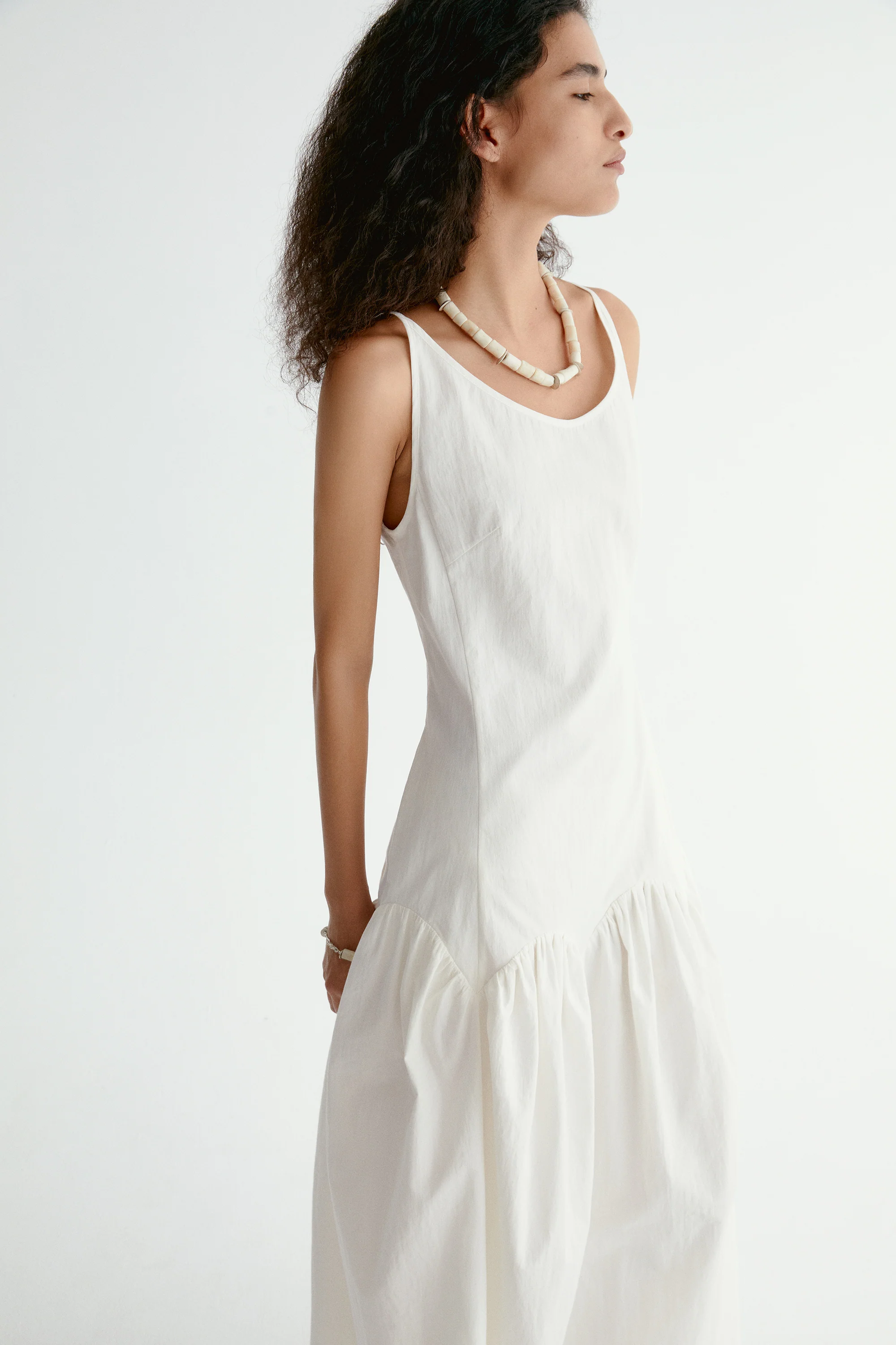 Cotton Pleated Dress - Image 6