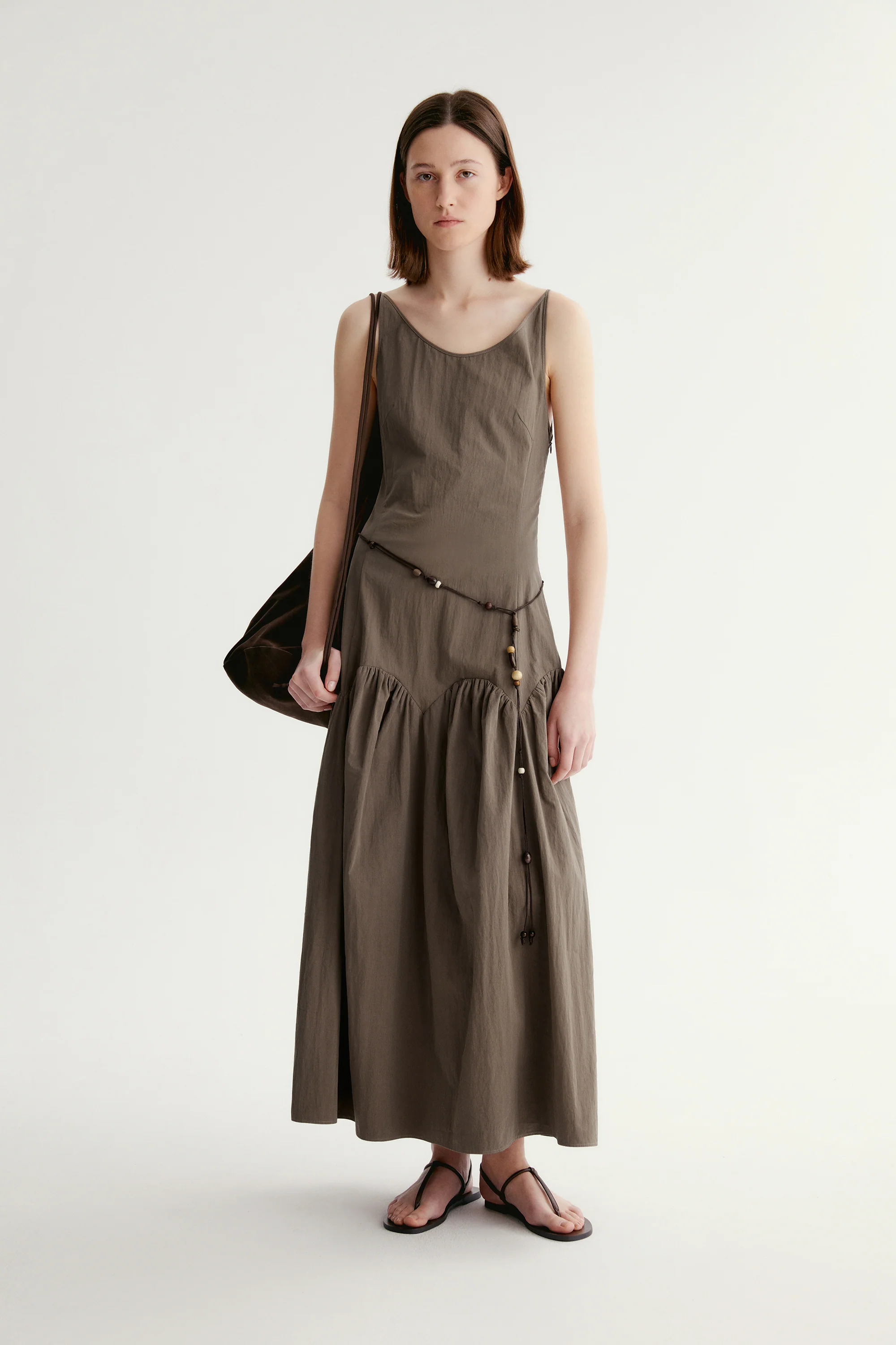 Cotton Pleated Dress - Image 7