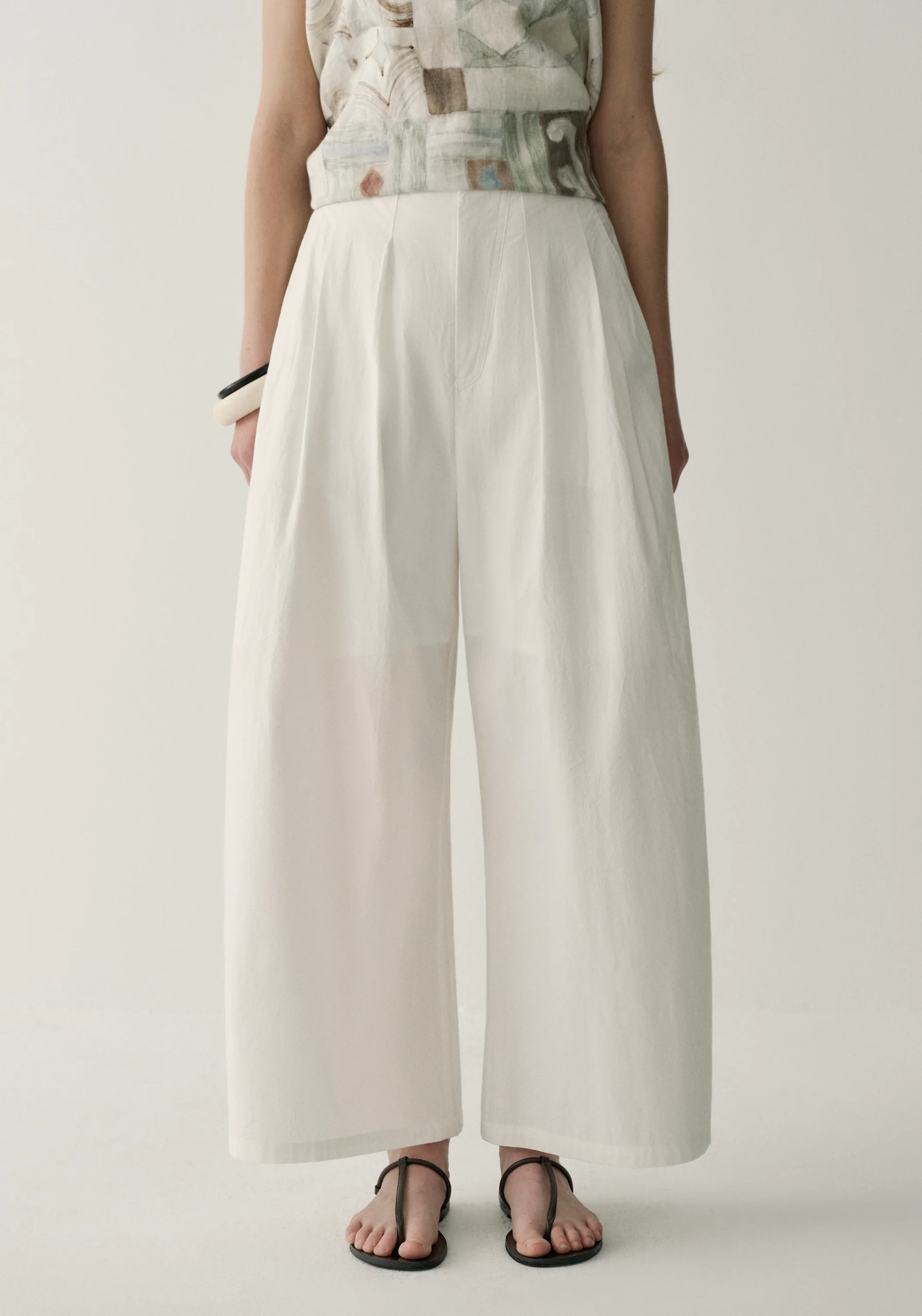 Cotton-silk Cropped Pants - Image 20