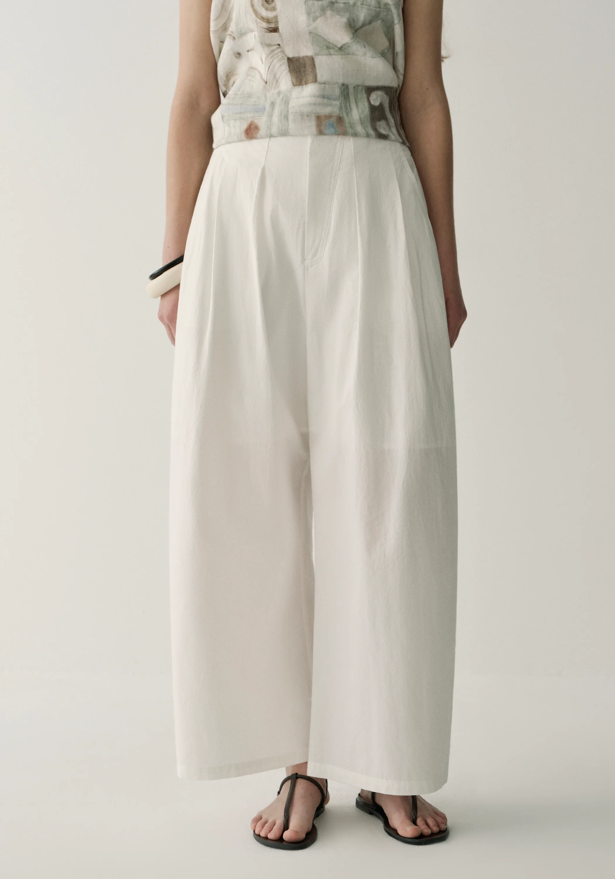 Cotton-silk Cropped Pants - Image 21