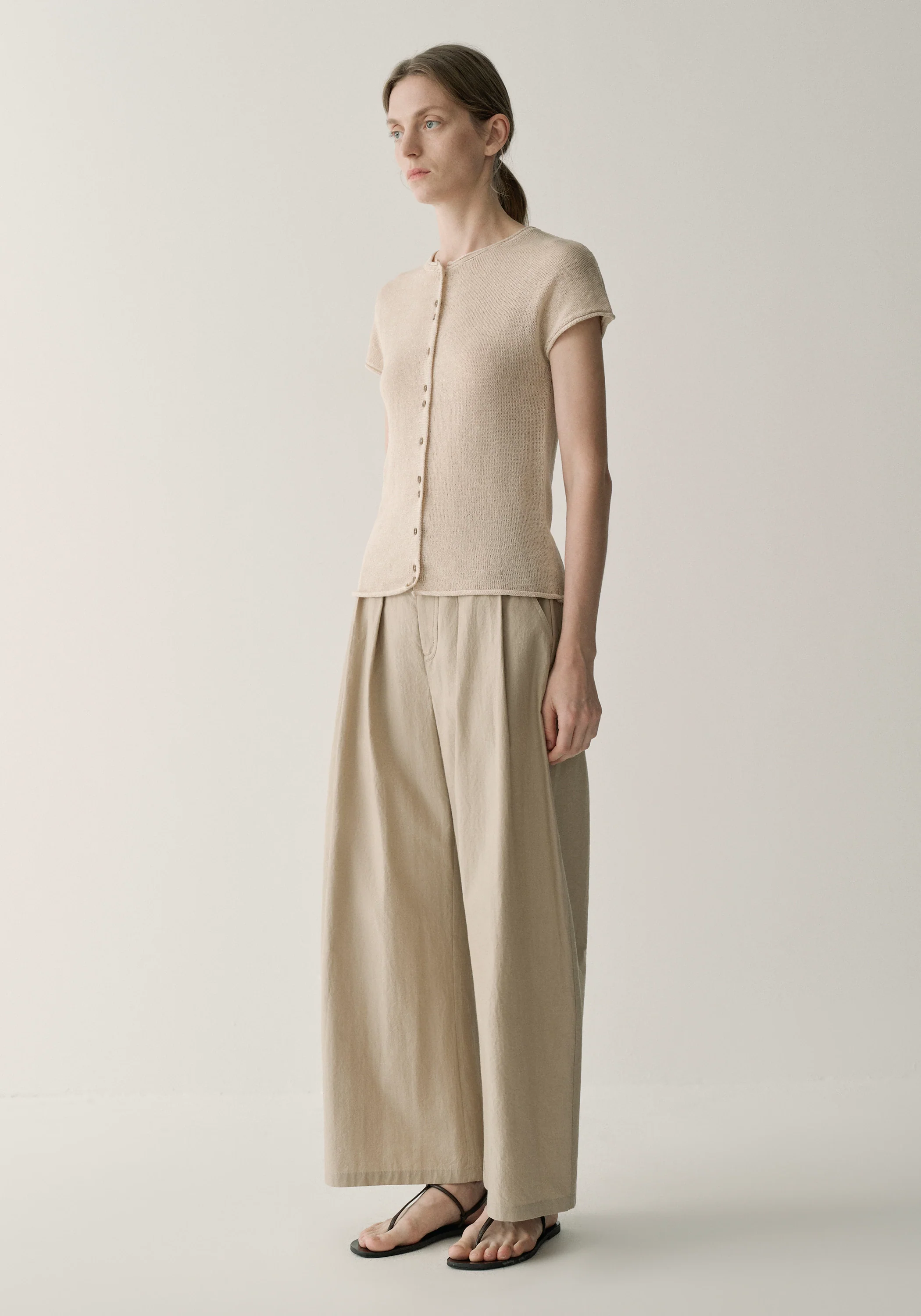 Cotton-silk Cropped Pants - Image 9