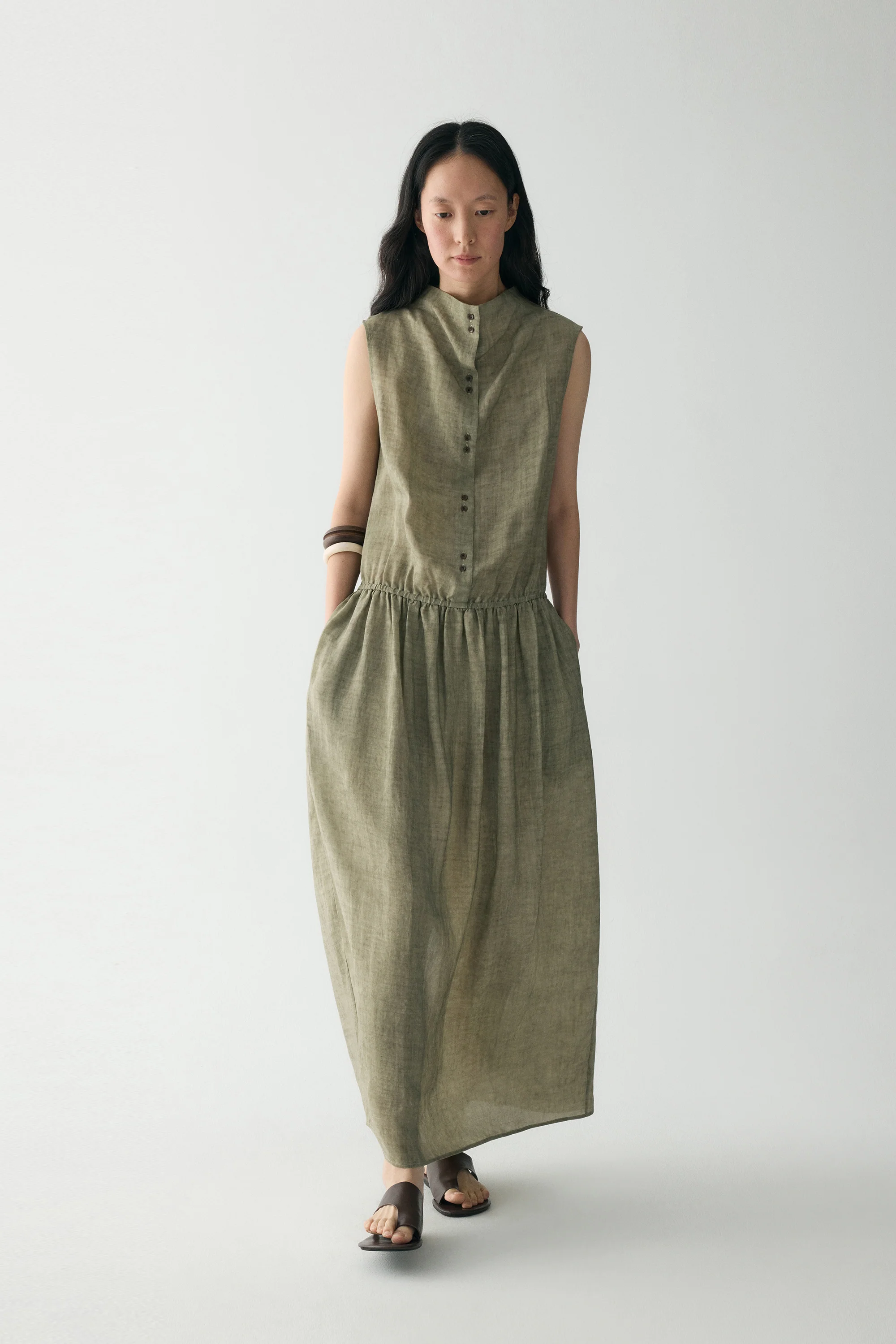 Cowl Neck Sleeveless Dress - Image 3