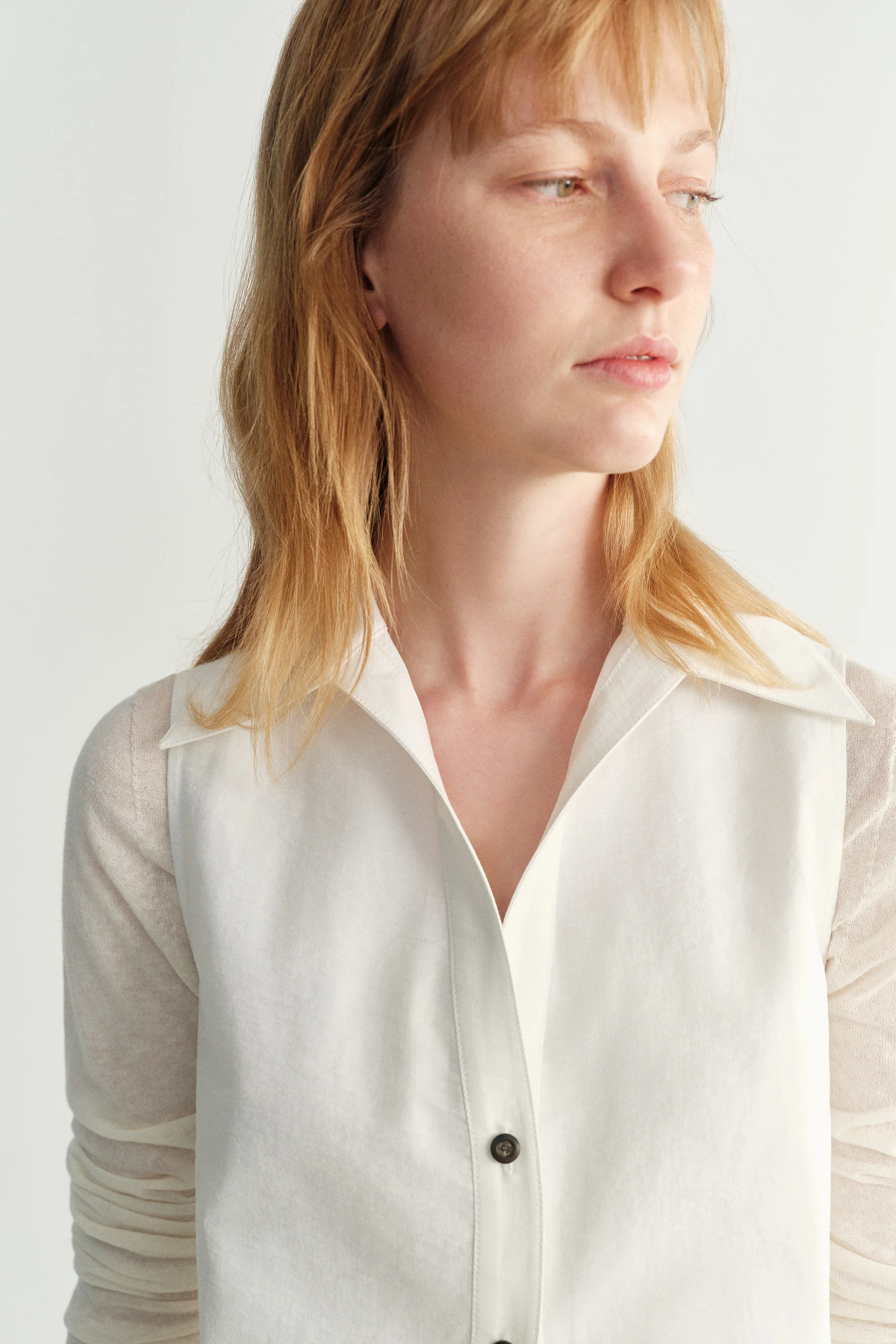 Cropped Cotton Shirt Vest - Image 16
