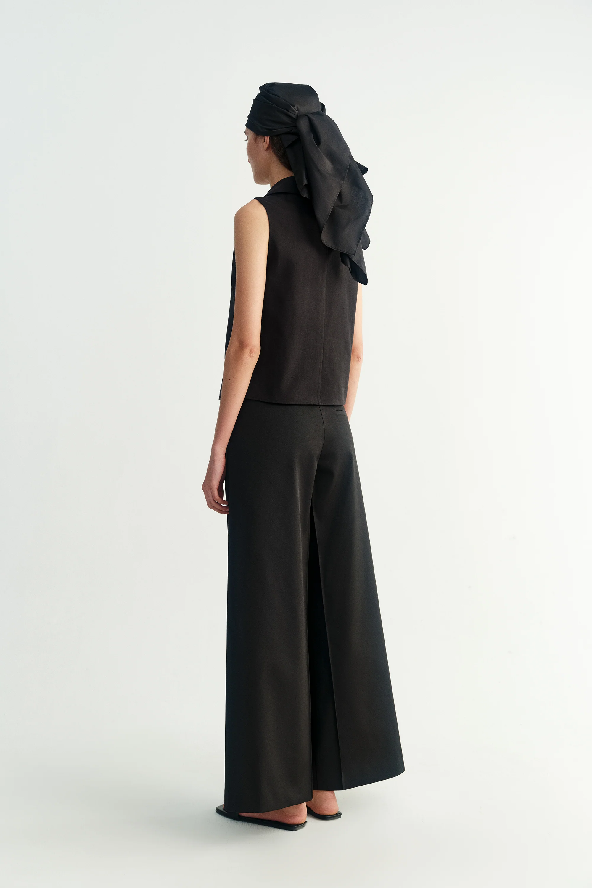 Cropped Cotton Shirt Vest - Image 6
