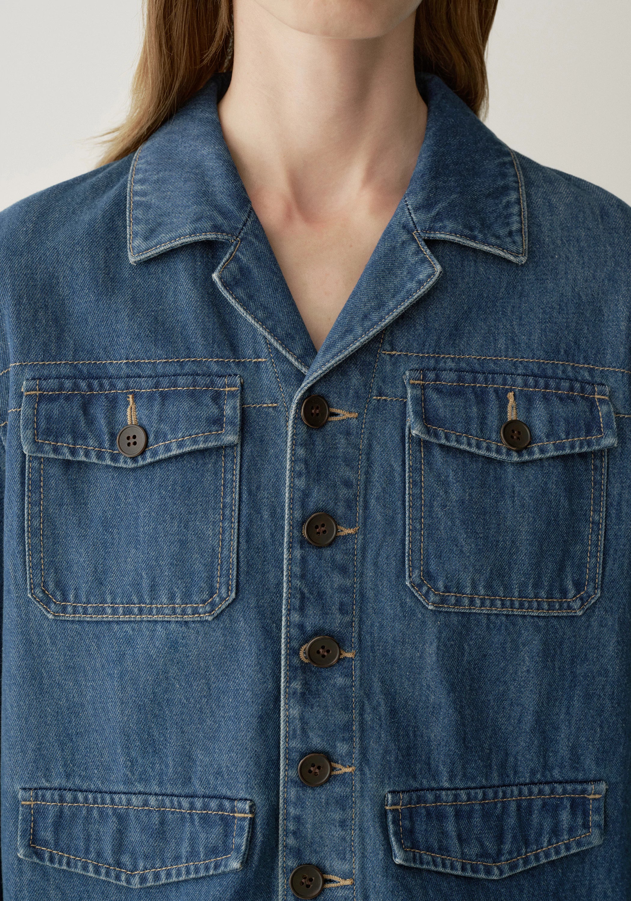 Cropped Denim Jacket - Image 10