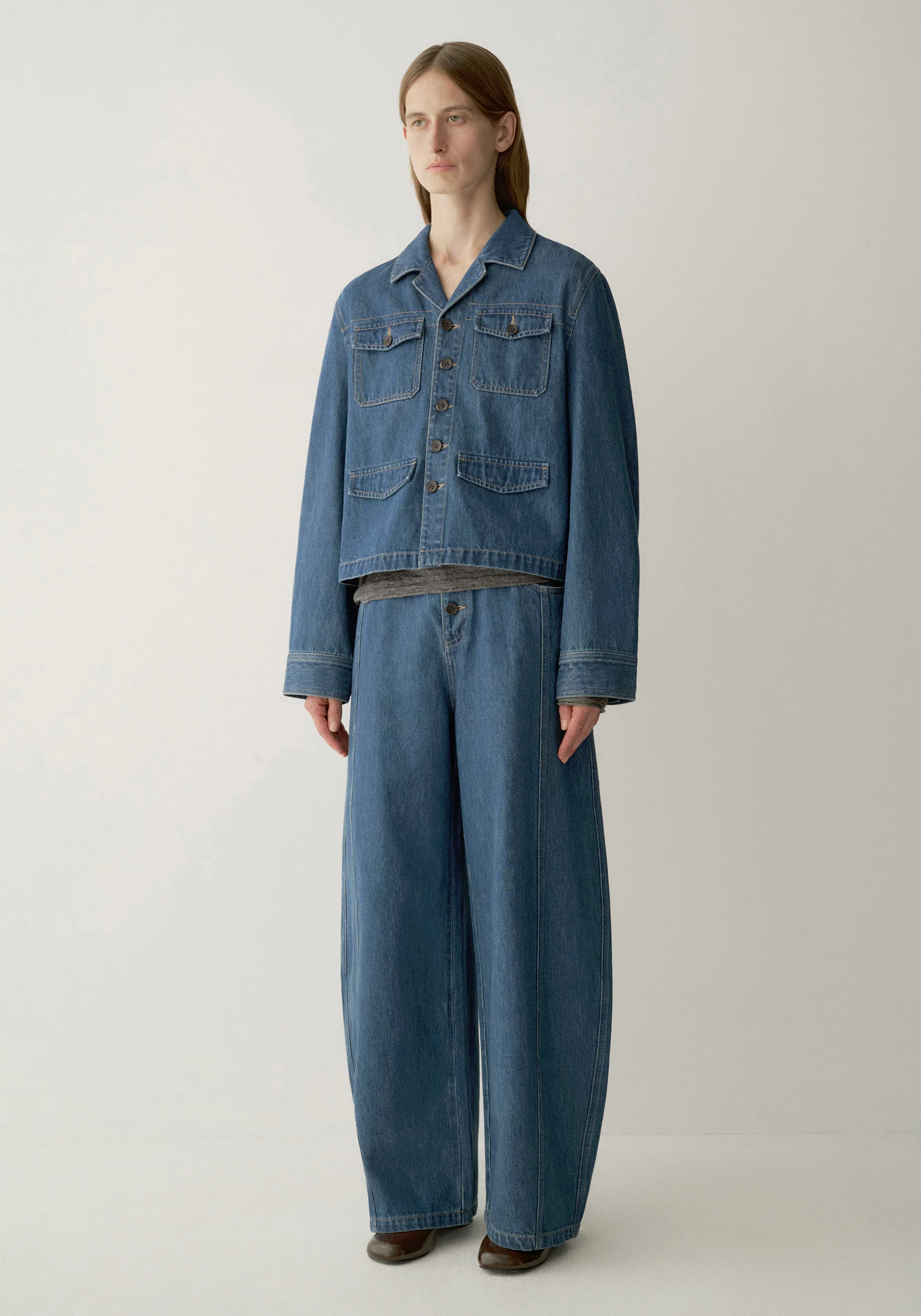 Cropped Denim Jacket - Image 4