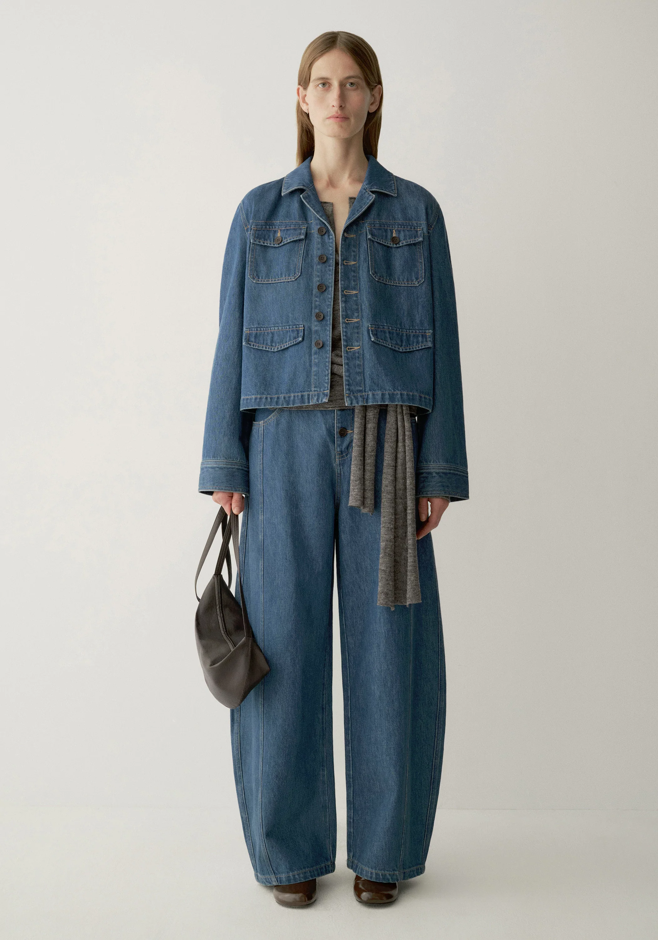 Cropped Denim Jacket - Image 6