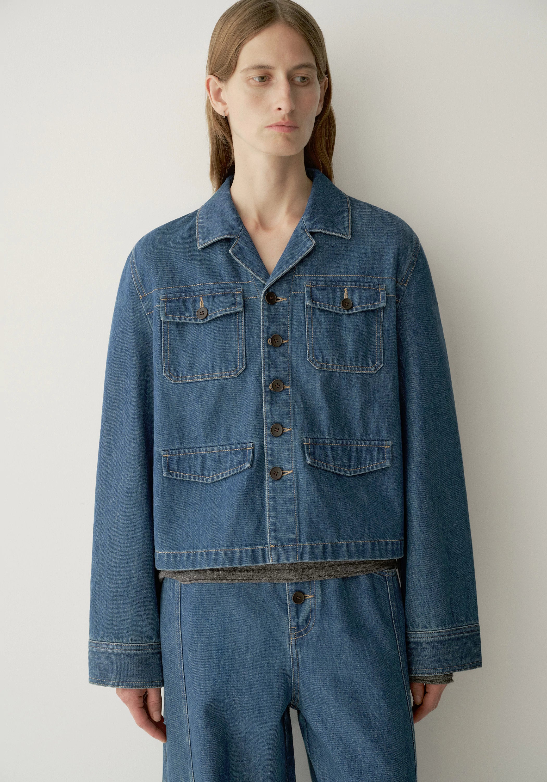 Cropped Denim Jacket - Image 8