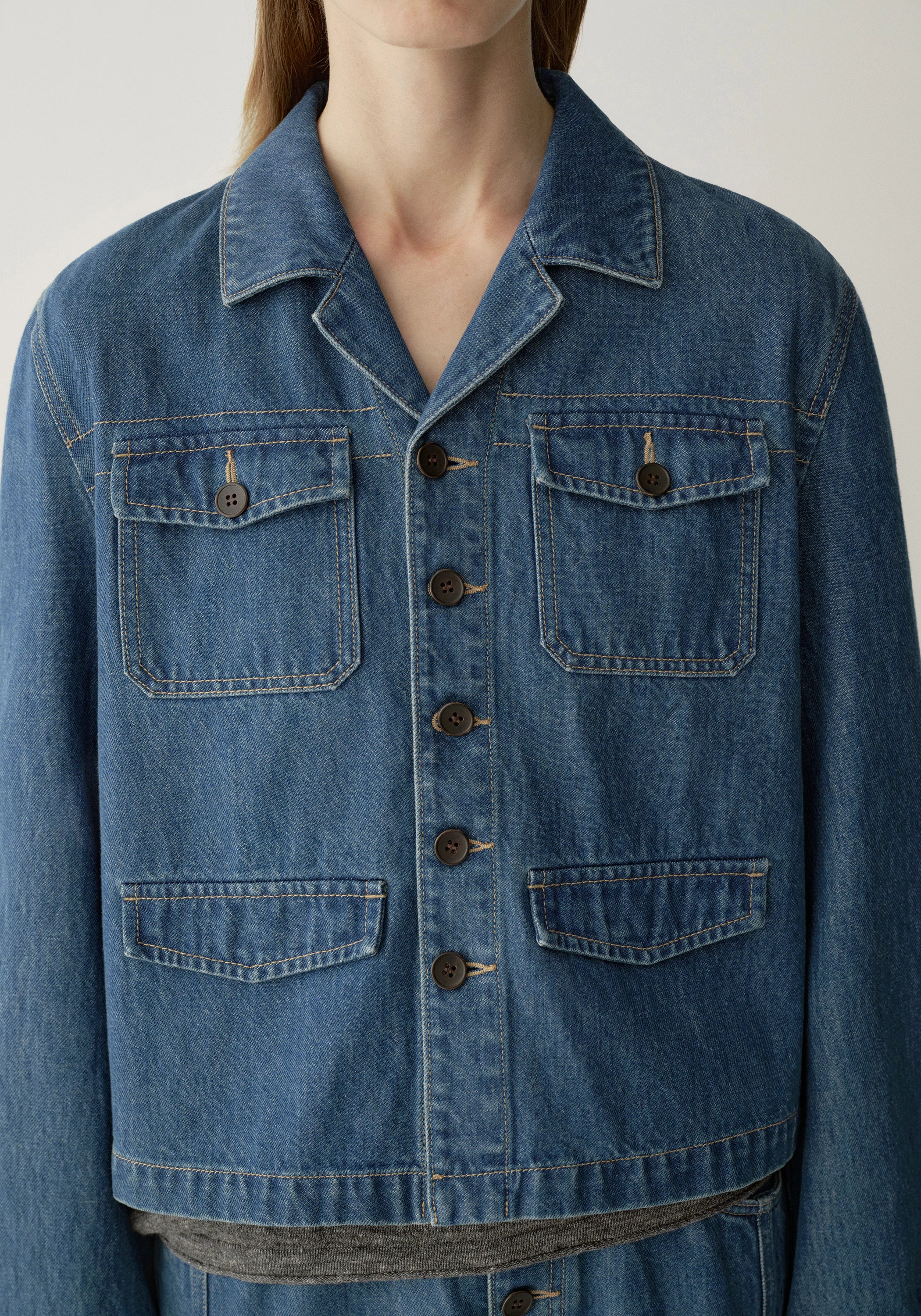 Cropped Denim Jacket - Image 9
