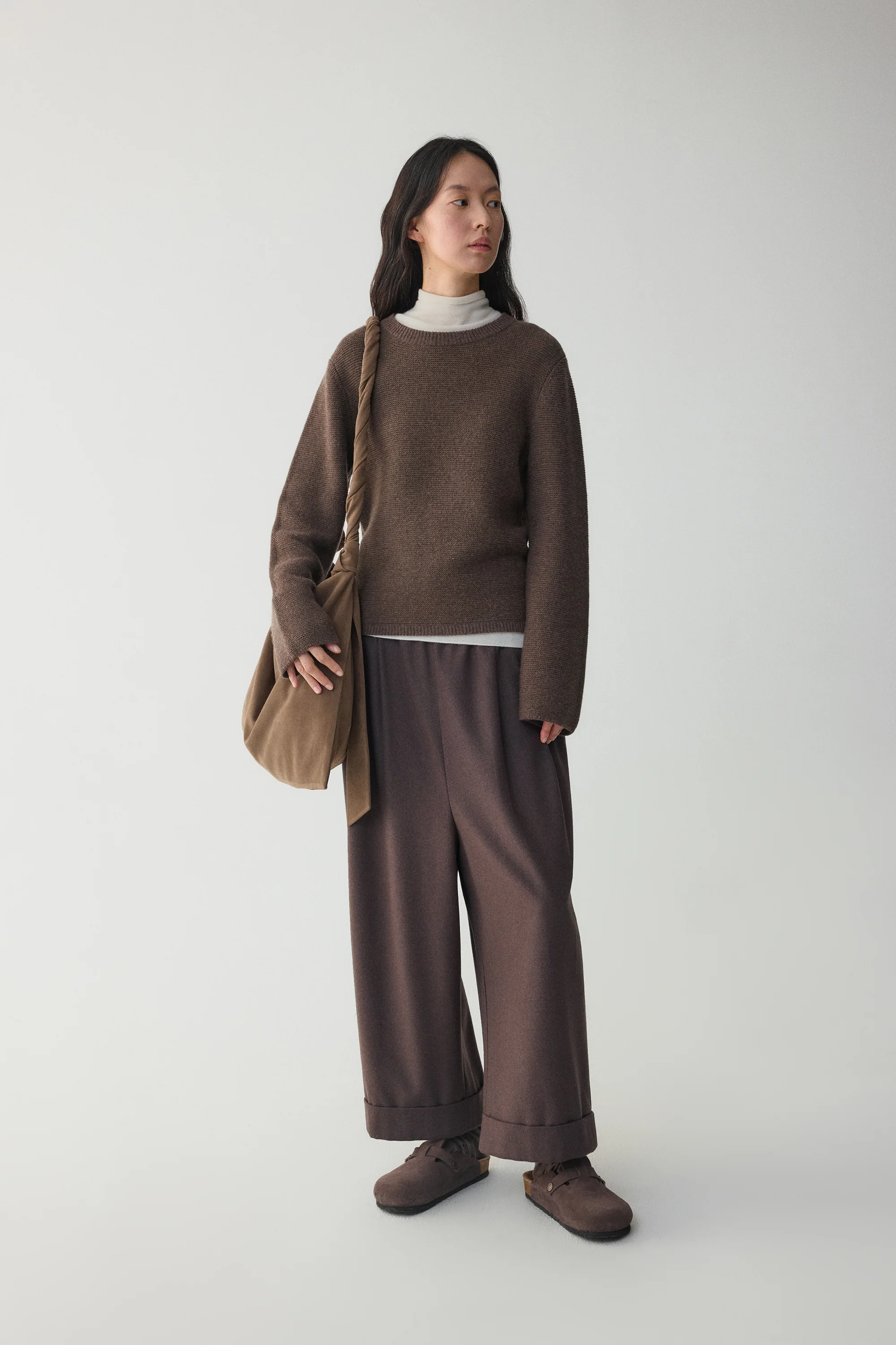 Crossbody Suede Tote Bag - Image 13