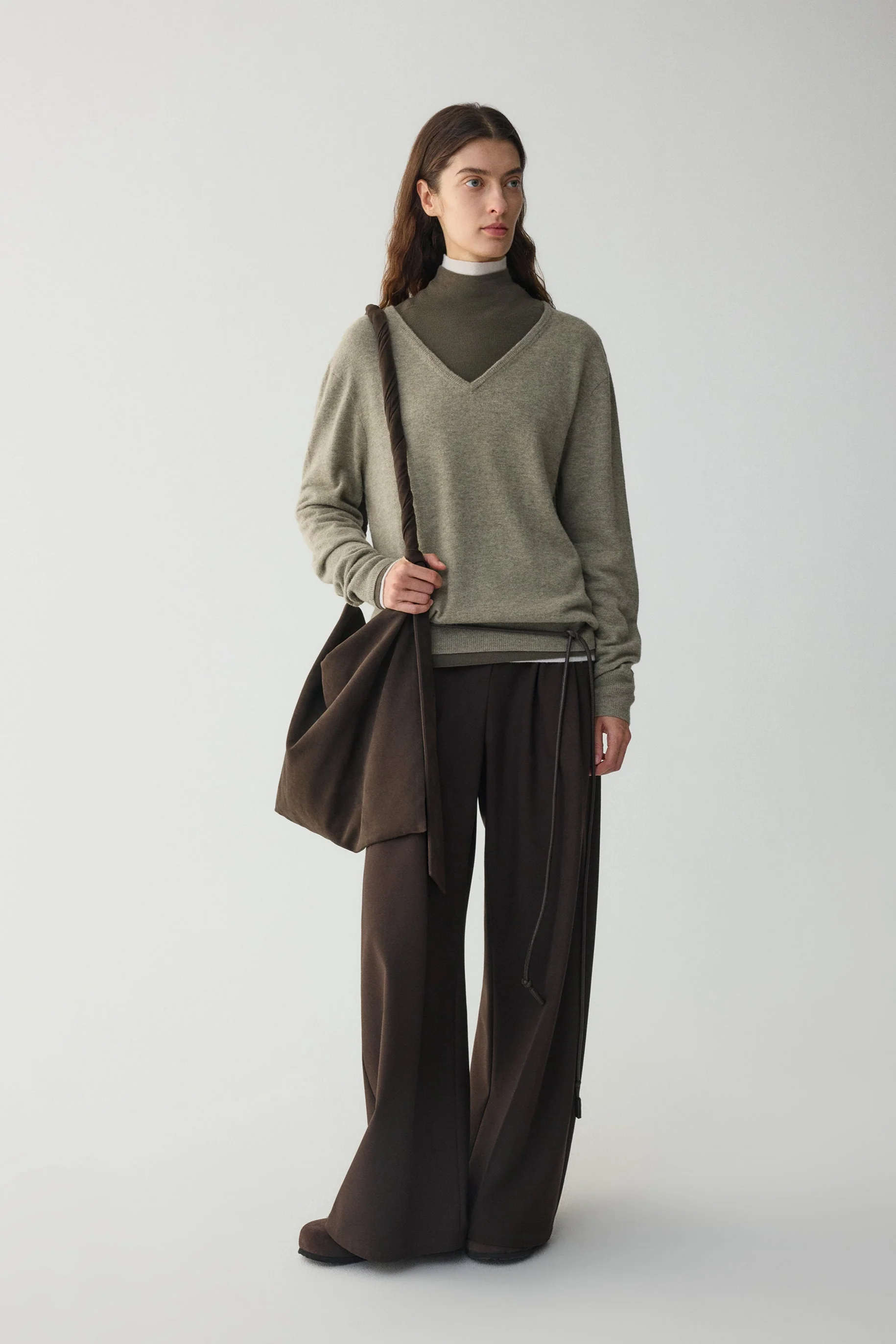 Crossbody Suede Tote Bag - Image 6