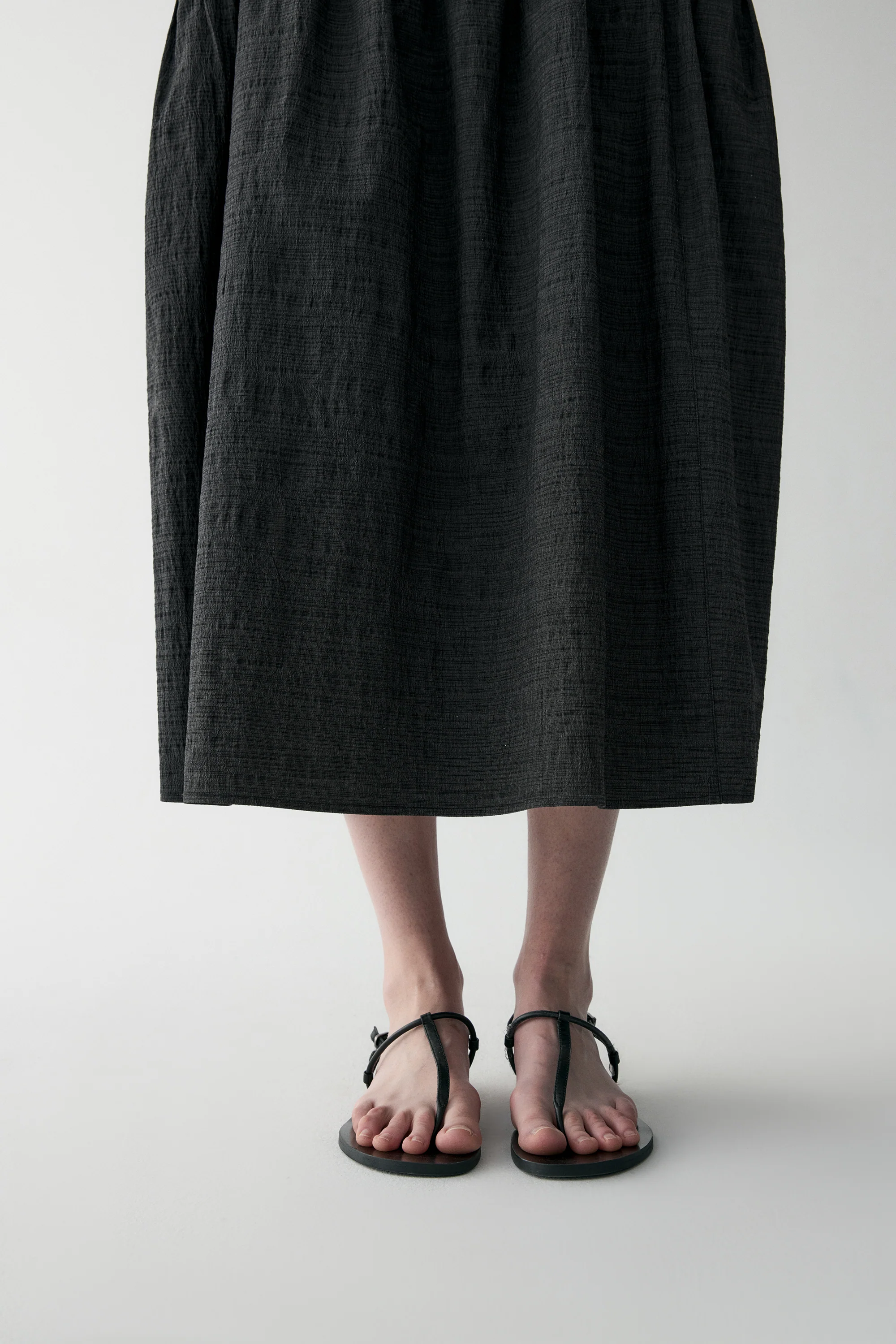 Curved Cotton Skirt - Image 13