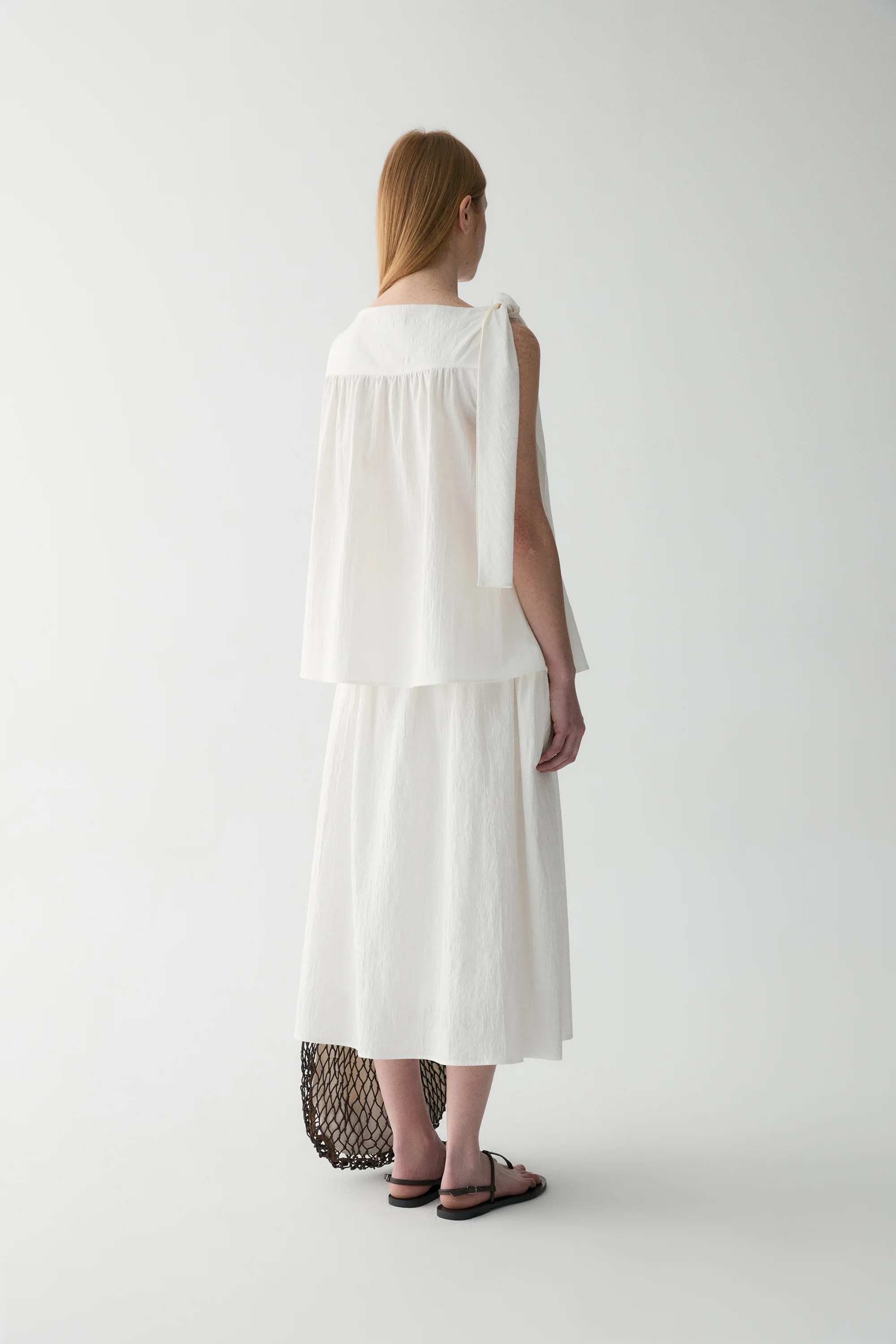 Curved Cotton Skirt - Image 18