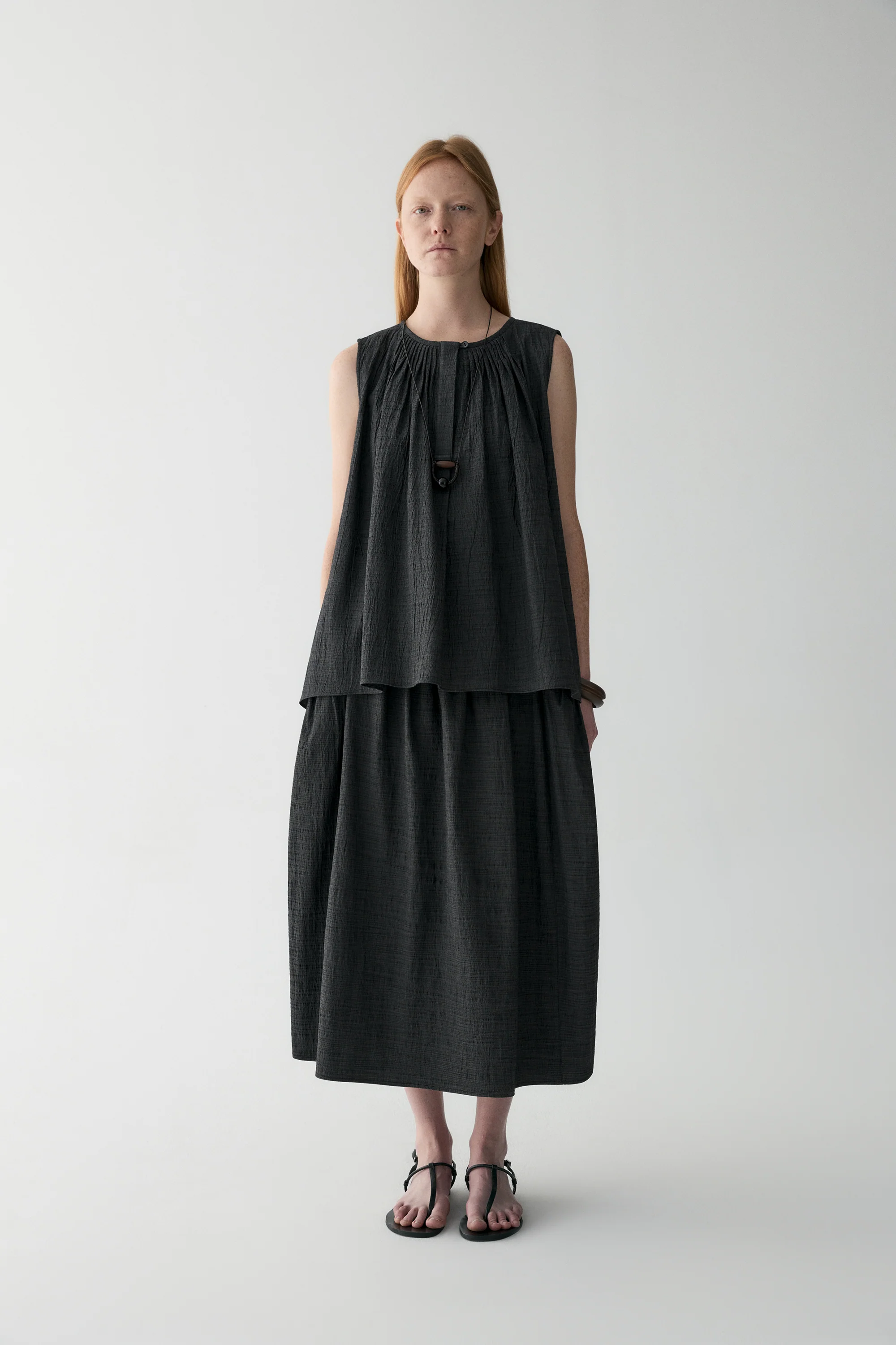 Curved Cotton Skirt - Image 4