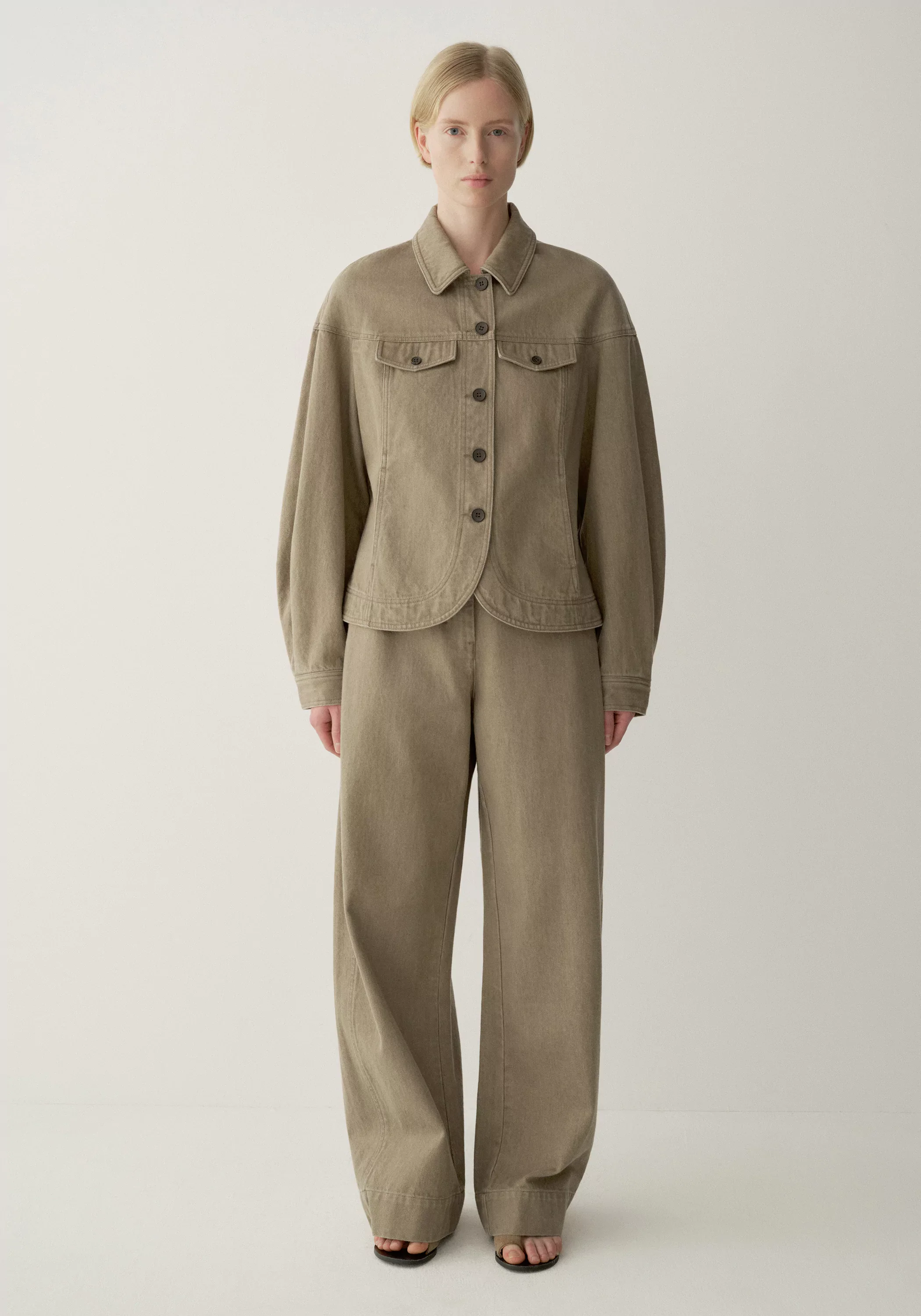 Curved-hem Denim Jacket - Image 10