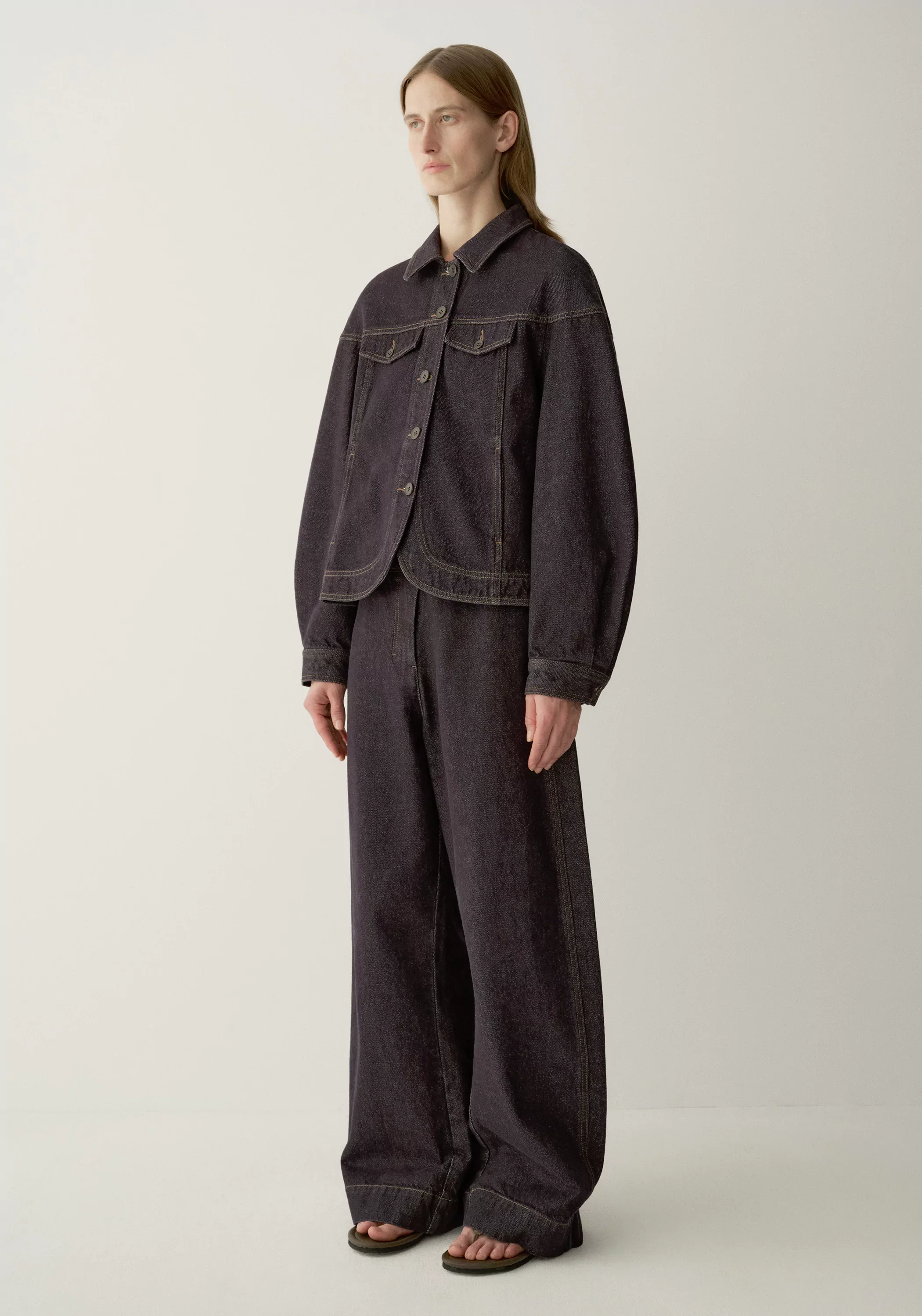 Curved-hem Denim Jacket - Image 4