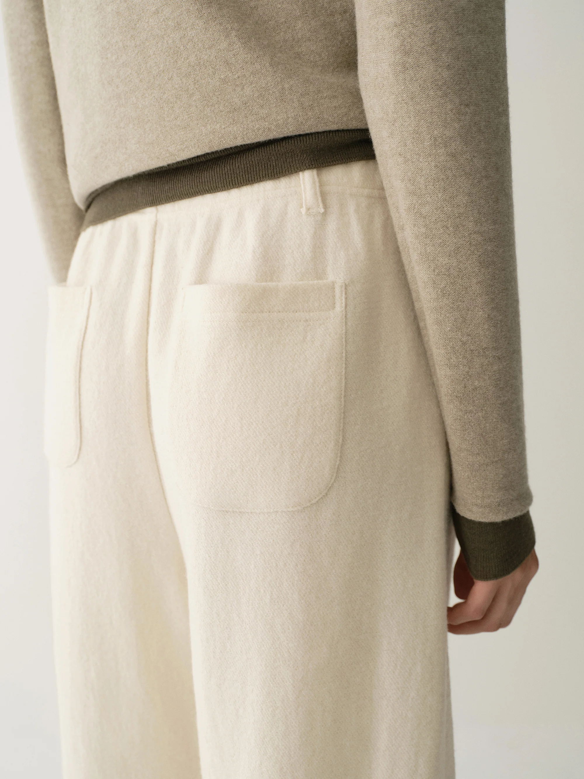 Curved Knit Elasticated Joggers - Image 10