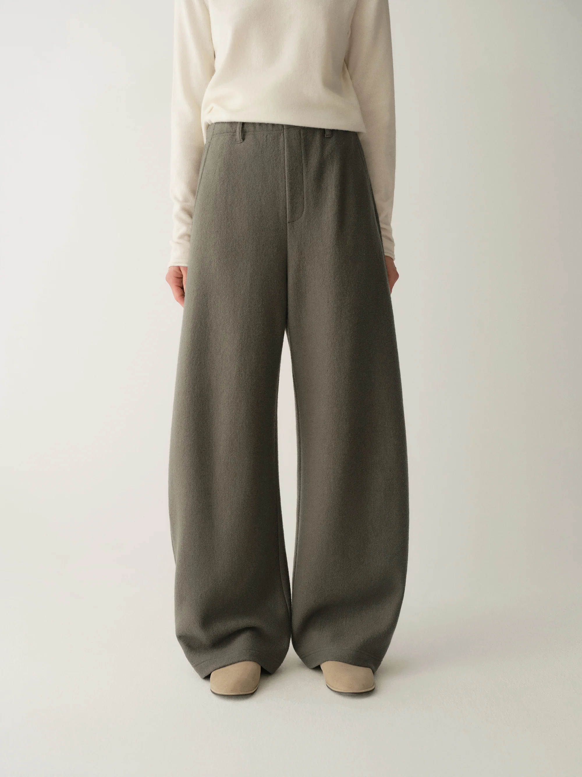 Curved Knit Elasticated Joggers - Image 20