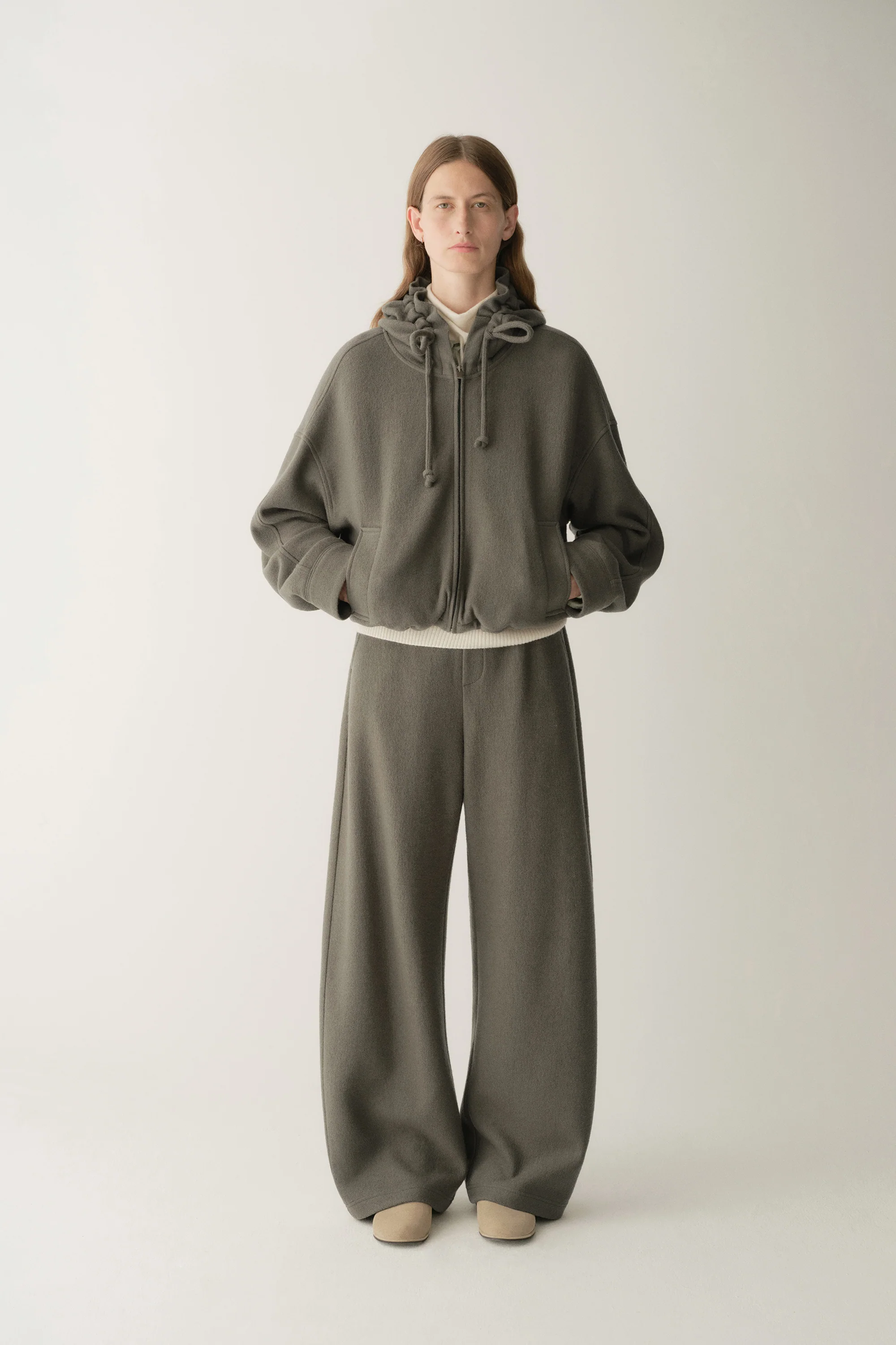 Curved Knit Elasticated Joggers - Image 4