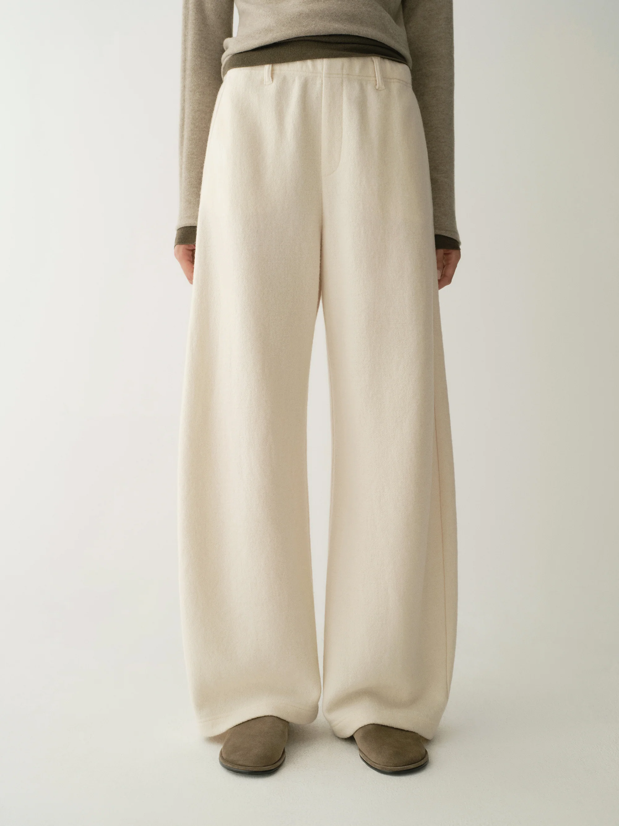 Curved Knit Elasticated Joggers - Image 6