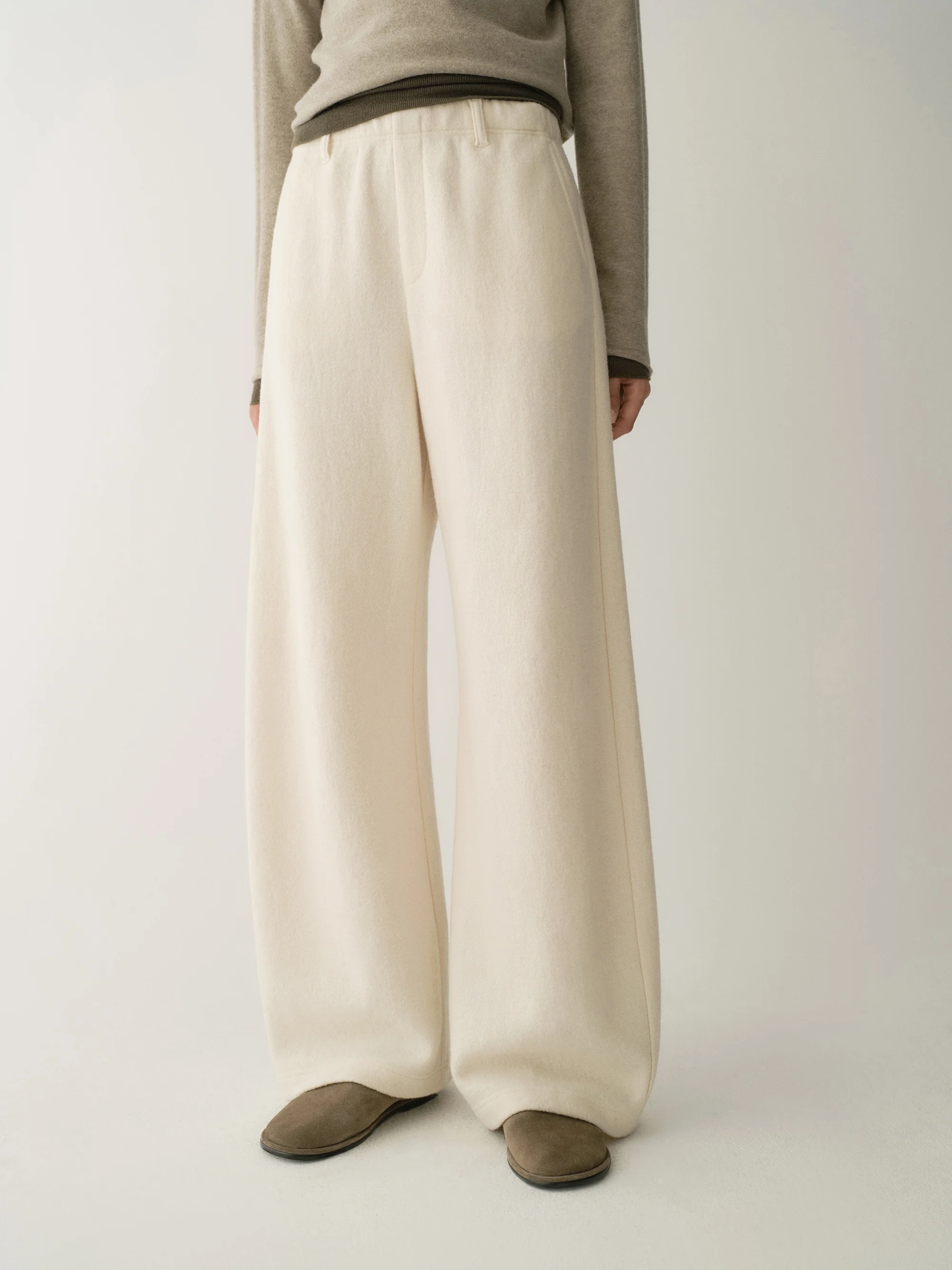 Curved Knit Elasticated Joggers - Image 7