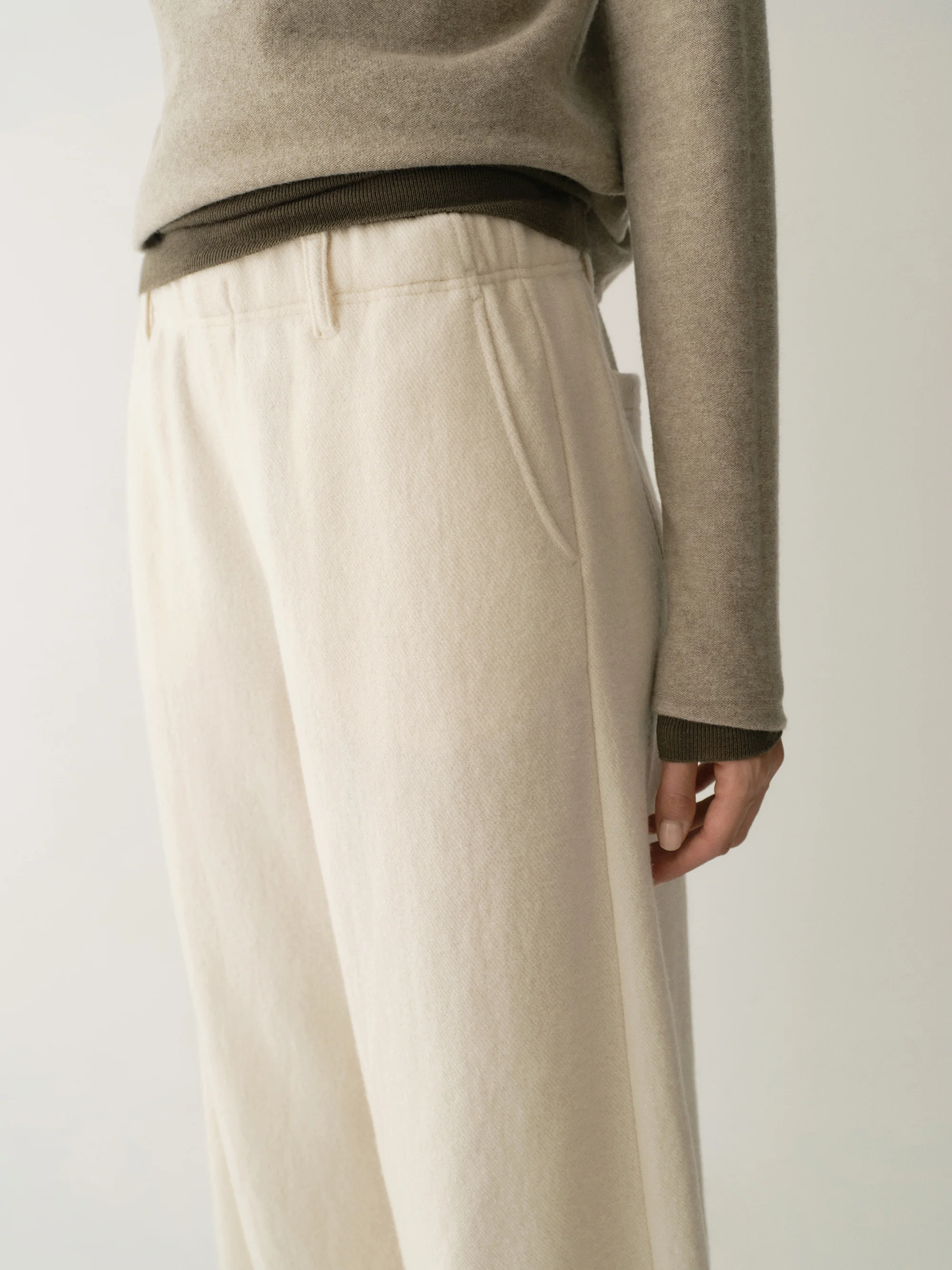 Curved Knit Elasticated Joggers - Image 9