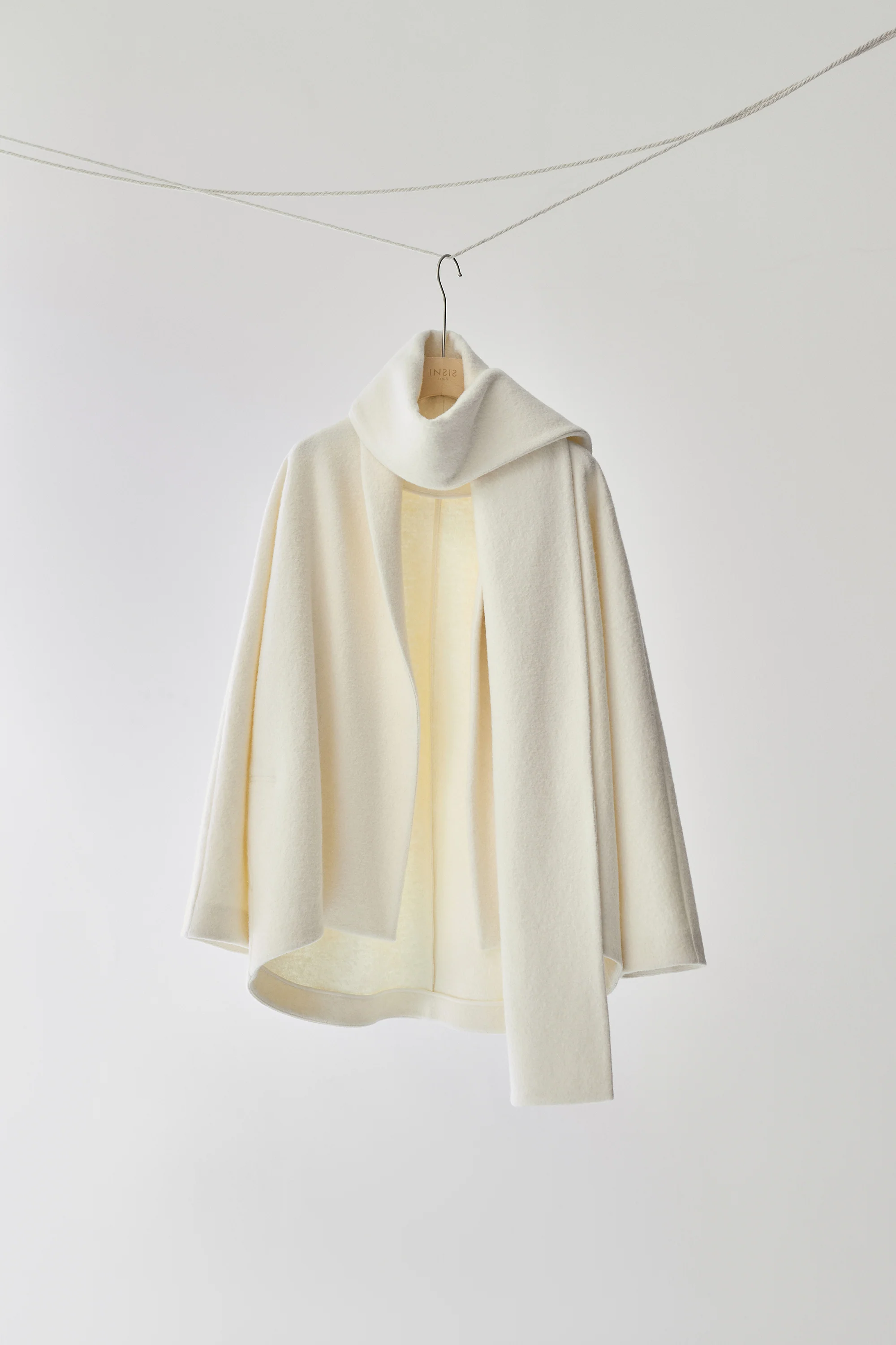 Detachable Scarf Wool Coat - Image 2