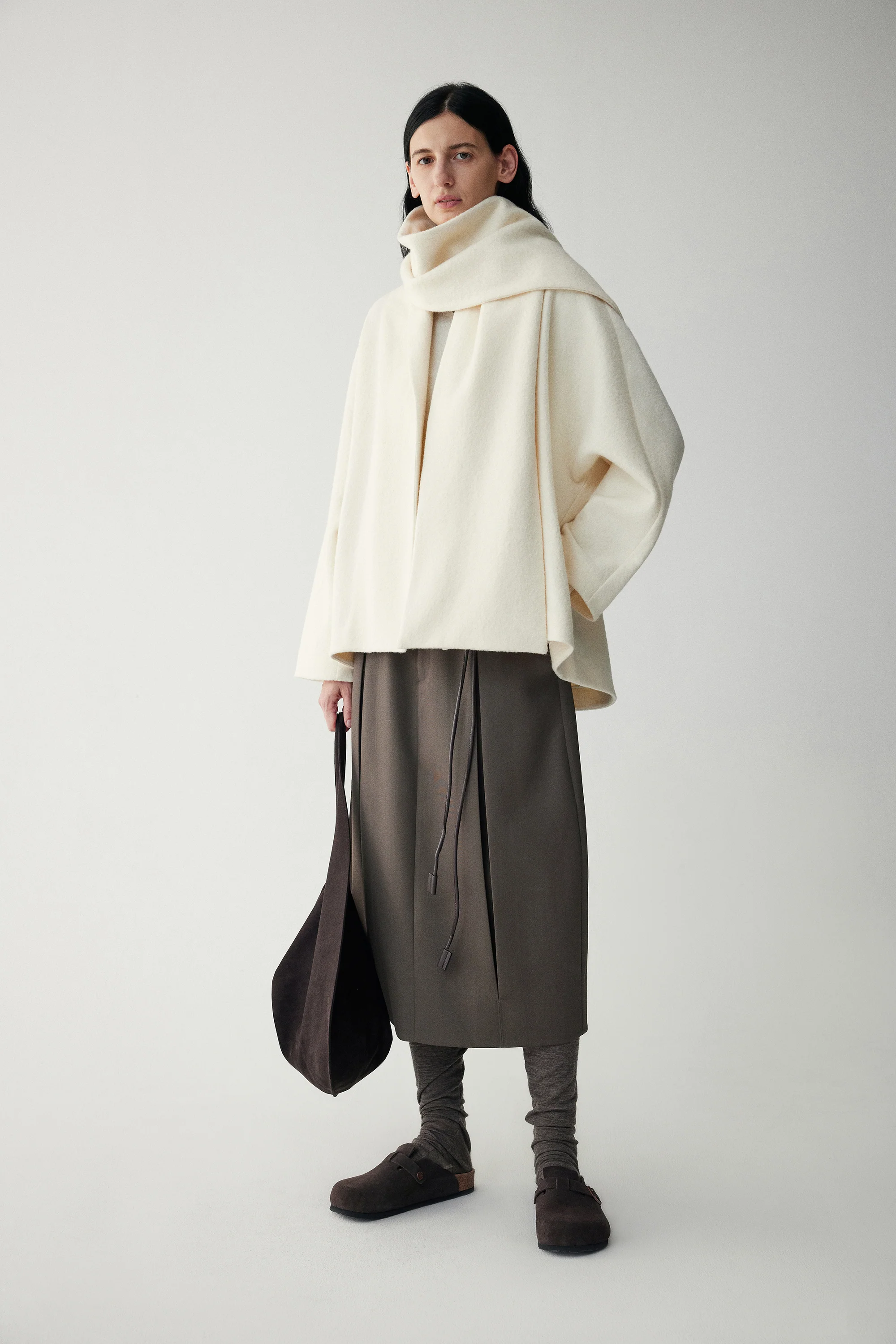 Detachable Scarf Wool Coat - Image 9
