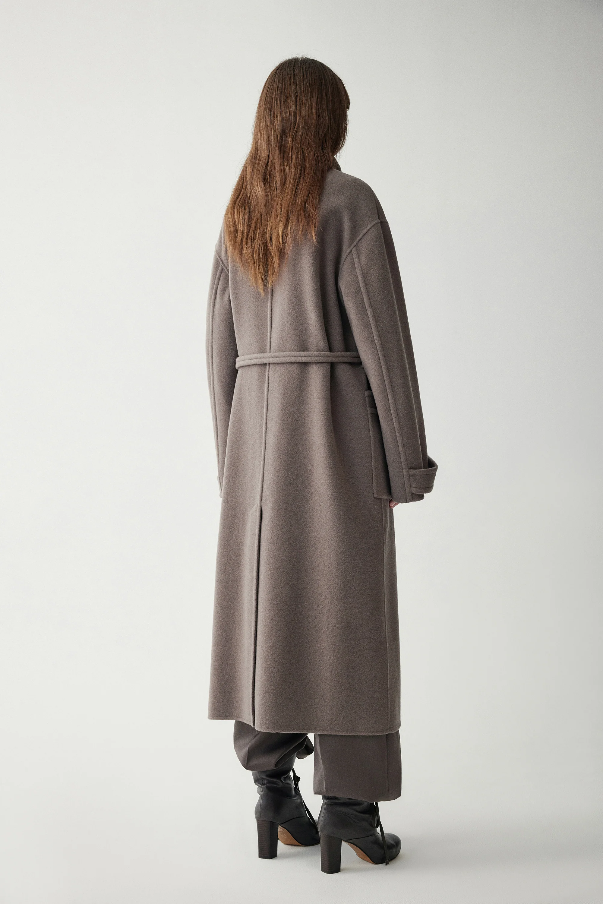 Double-Sided Cashmere Long Coat - Image 5