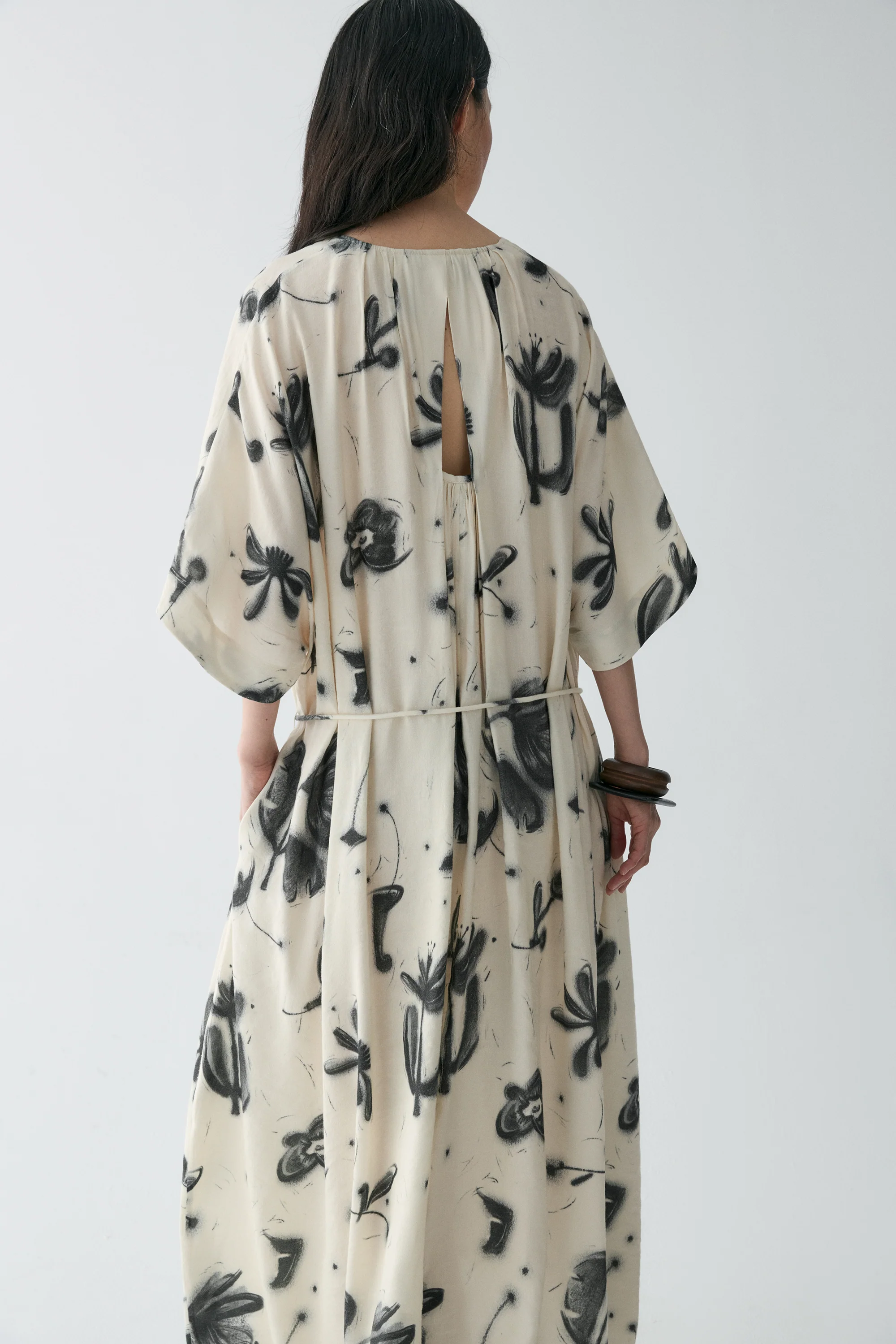Draped Campanula-print Dress - Image 10