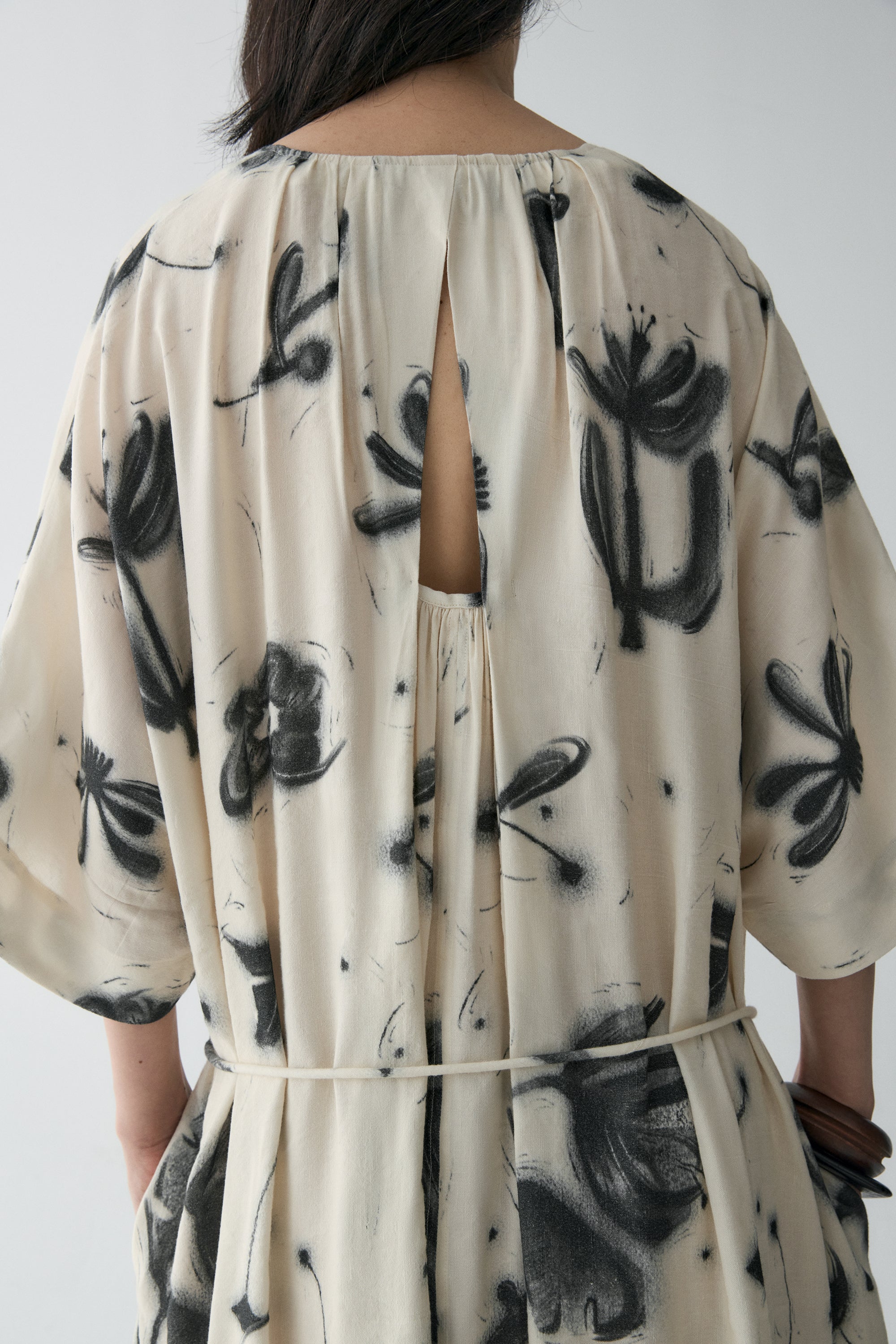 Draped Campanula-print Dress - Image 12