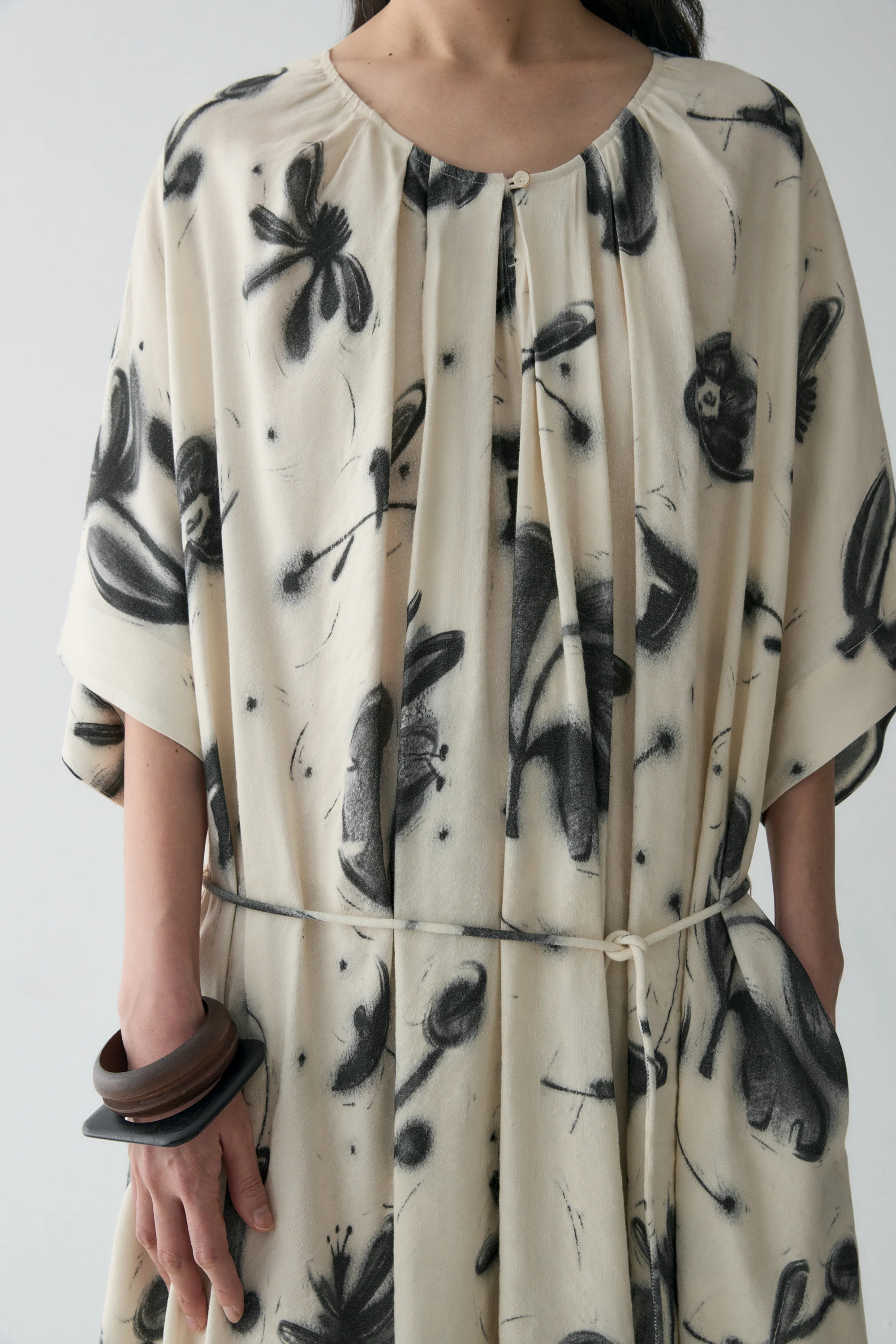 Draped Campanula-print Dress - Image 13
